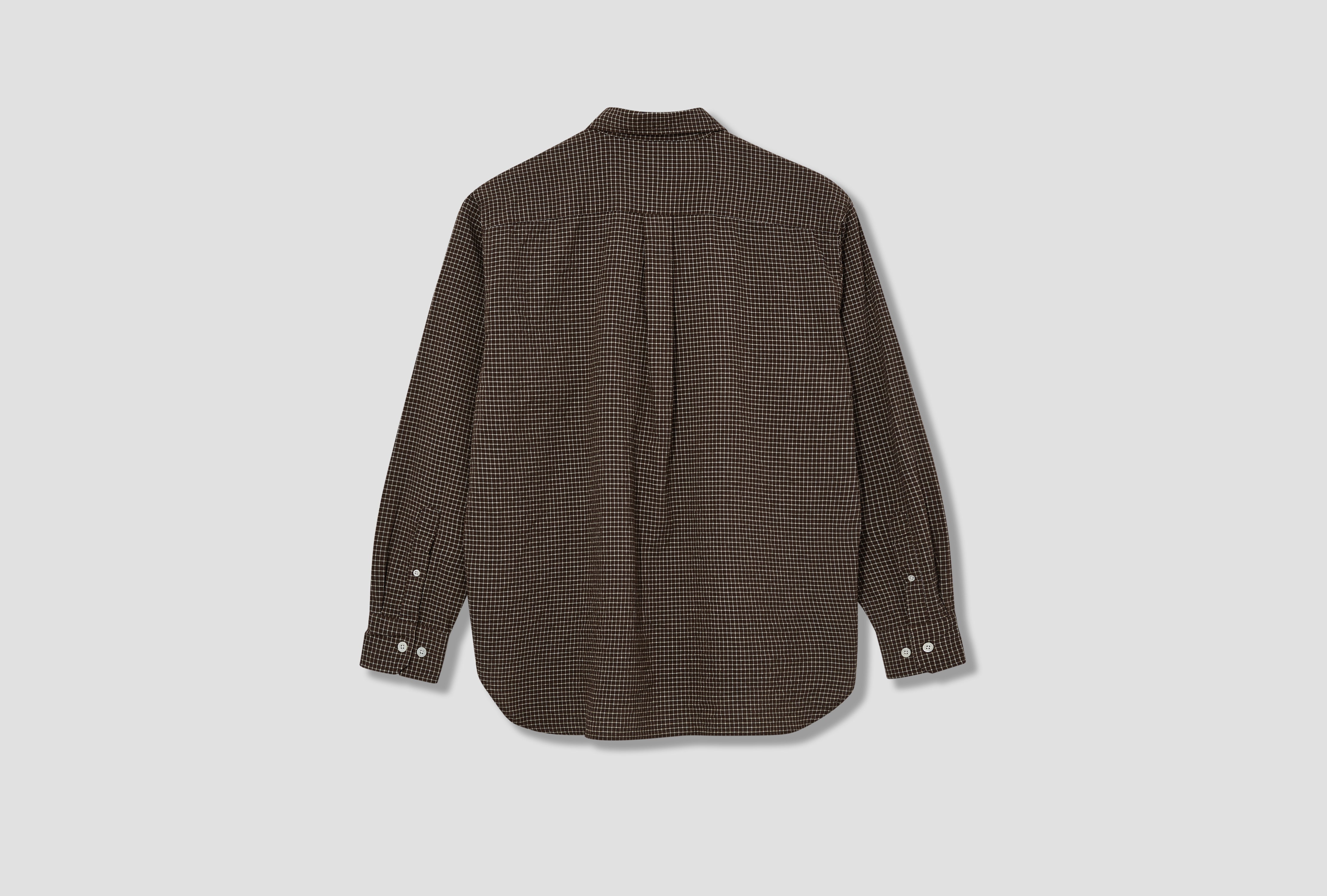 ESPEVIK CHECK OVERSIZED SHIRT N40-0889 Brown