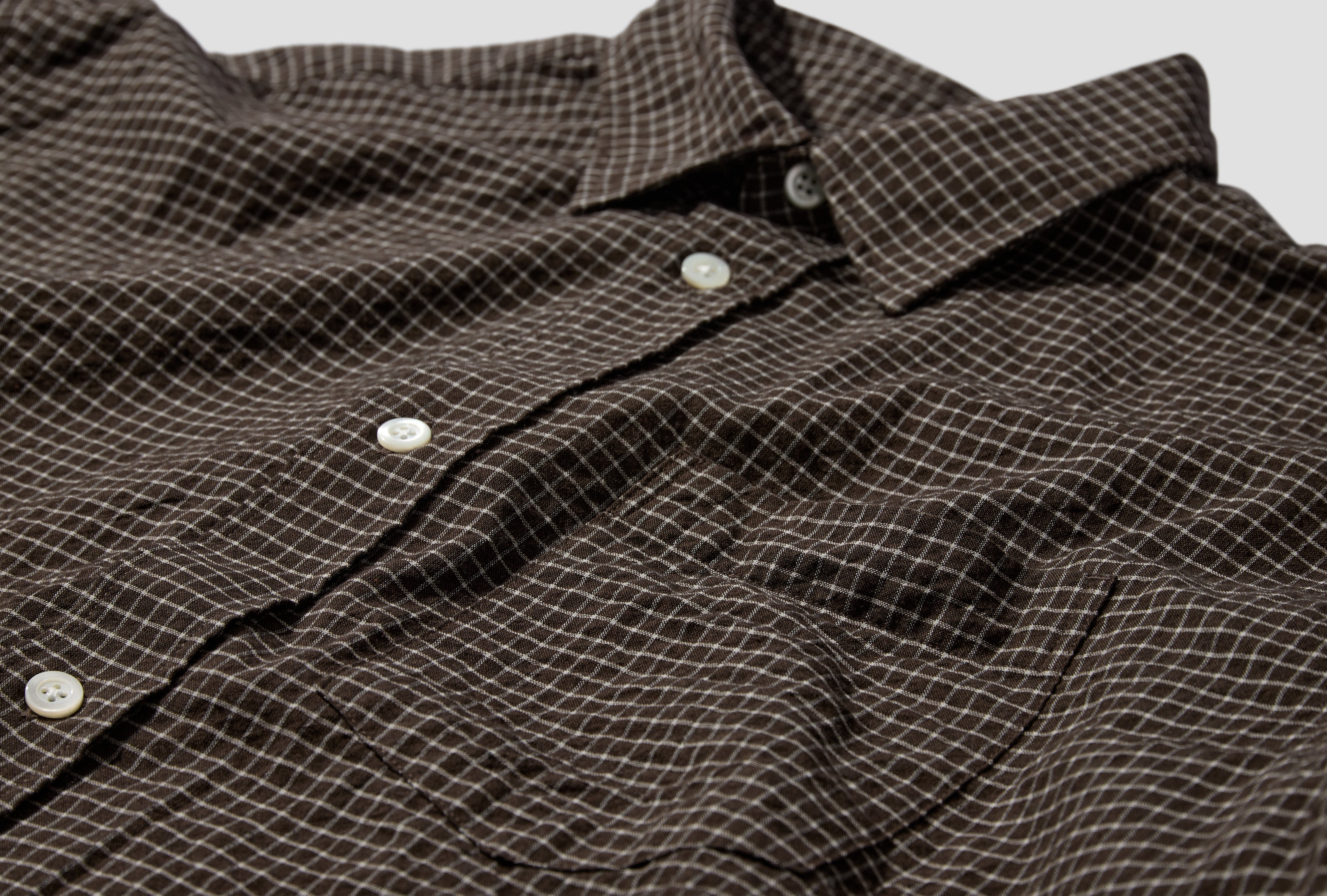 ESPEVIK CHECK OVERSIZED SHIRT N40-0889 Brown