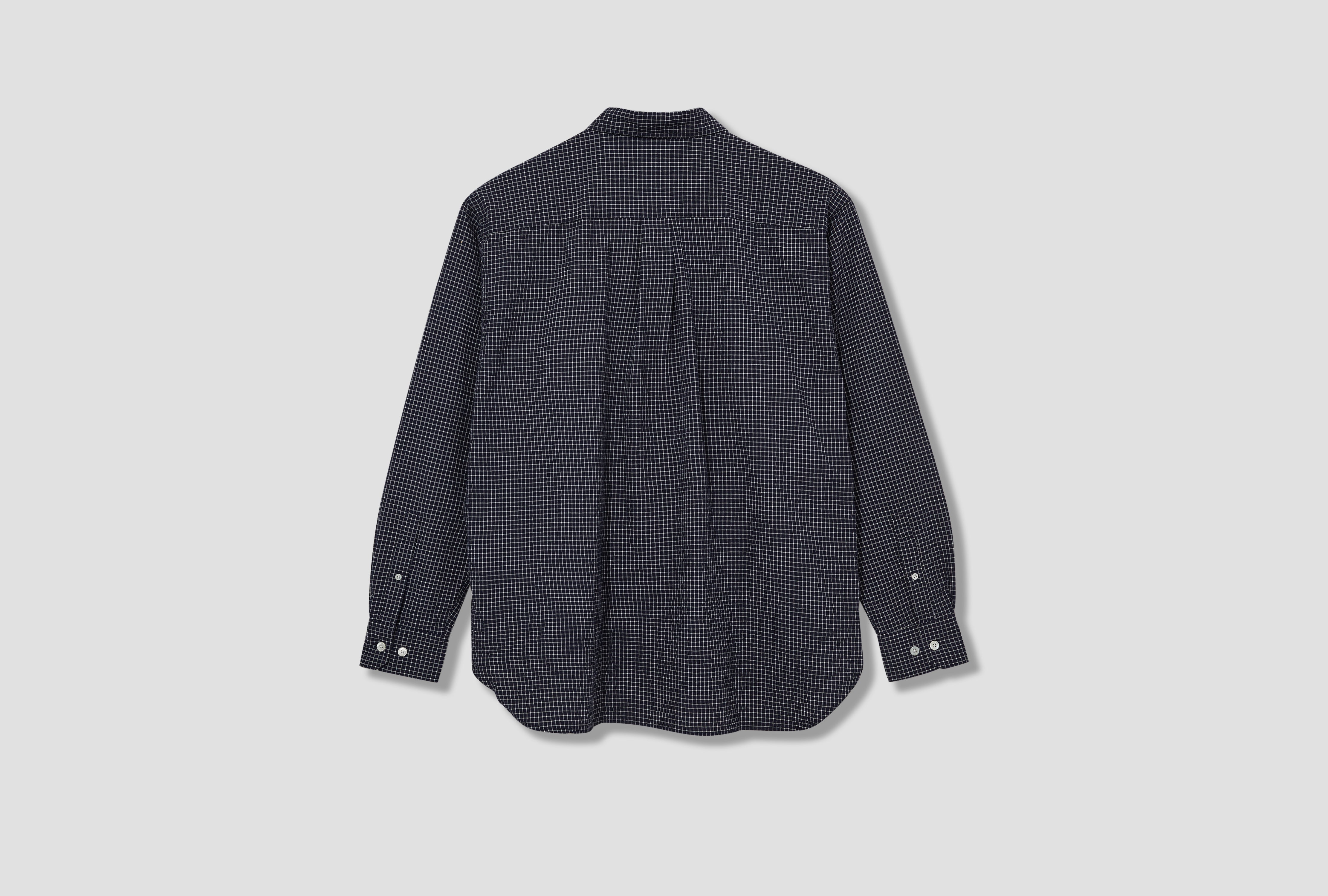 ESPEVIK CHECK OVERSIZED SHIRT N40-0889 Navy