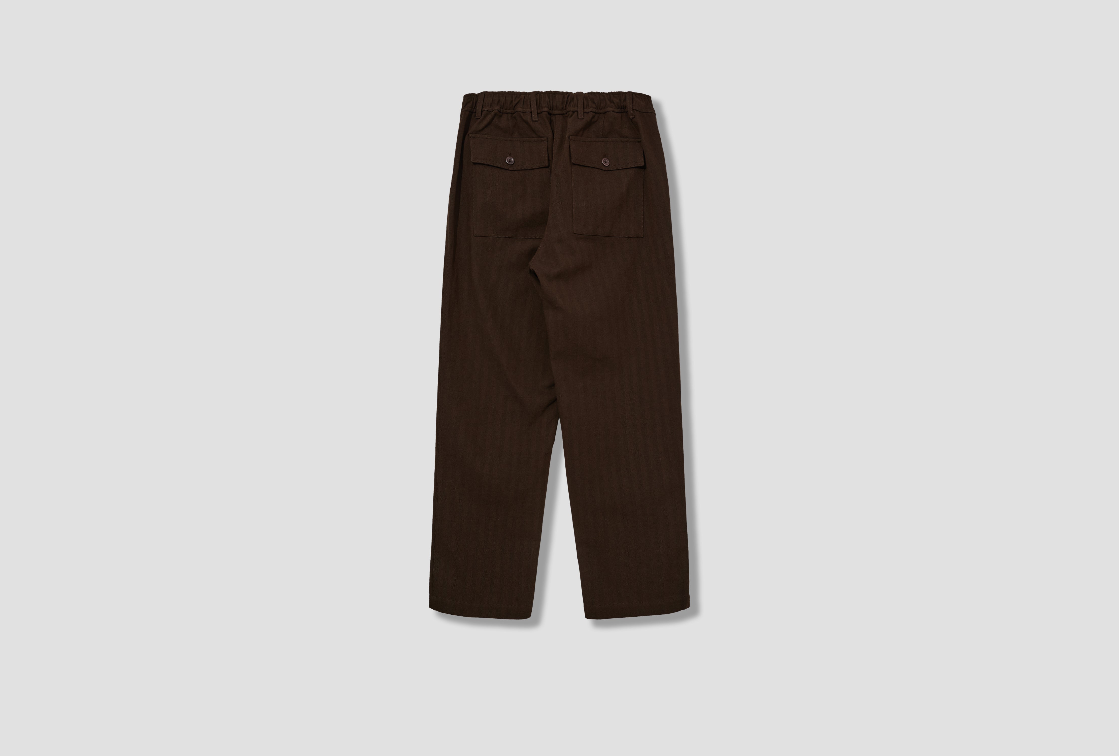 KVITFJELL RELAXED COTTON WOOL HERRINGBONE PANT N25-0475 Brown