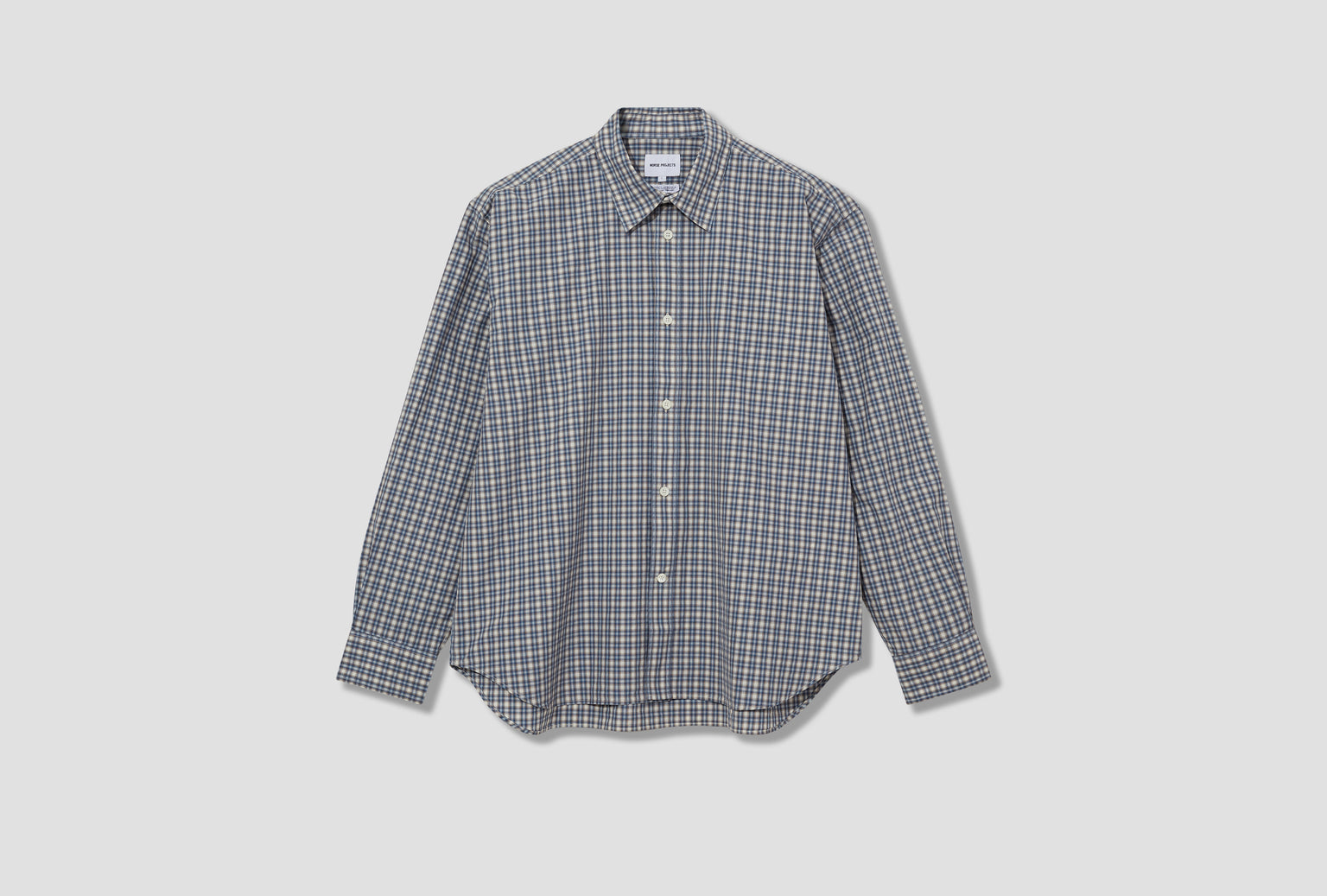 FALSTER FINE CHECK OVERSIZE SHIRT N40-0872 Blue