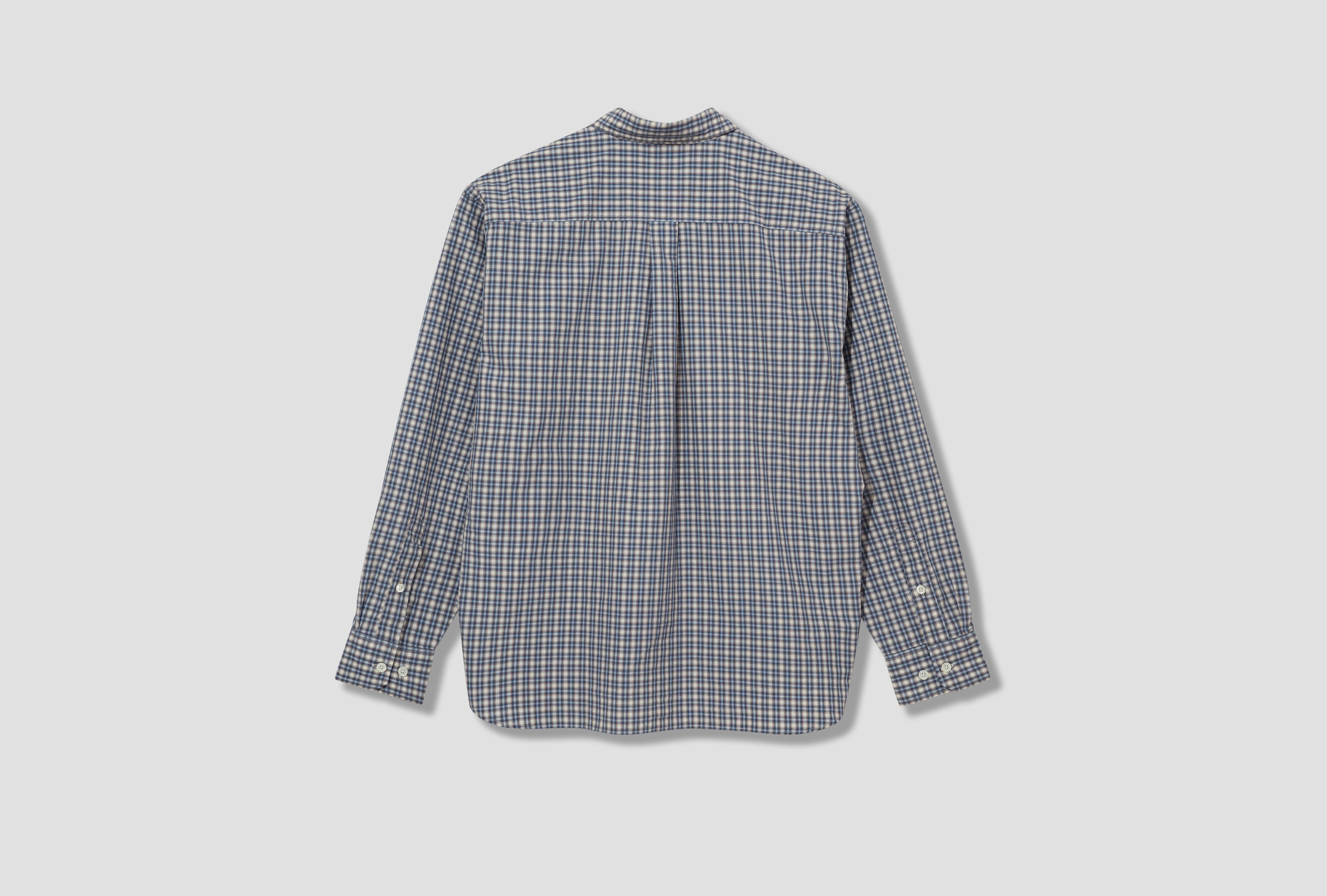 FALSTER FINE CHECK OVERSIZE SHIRT N40-0872 Blue