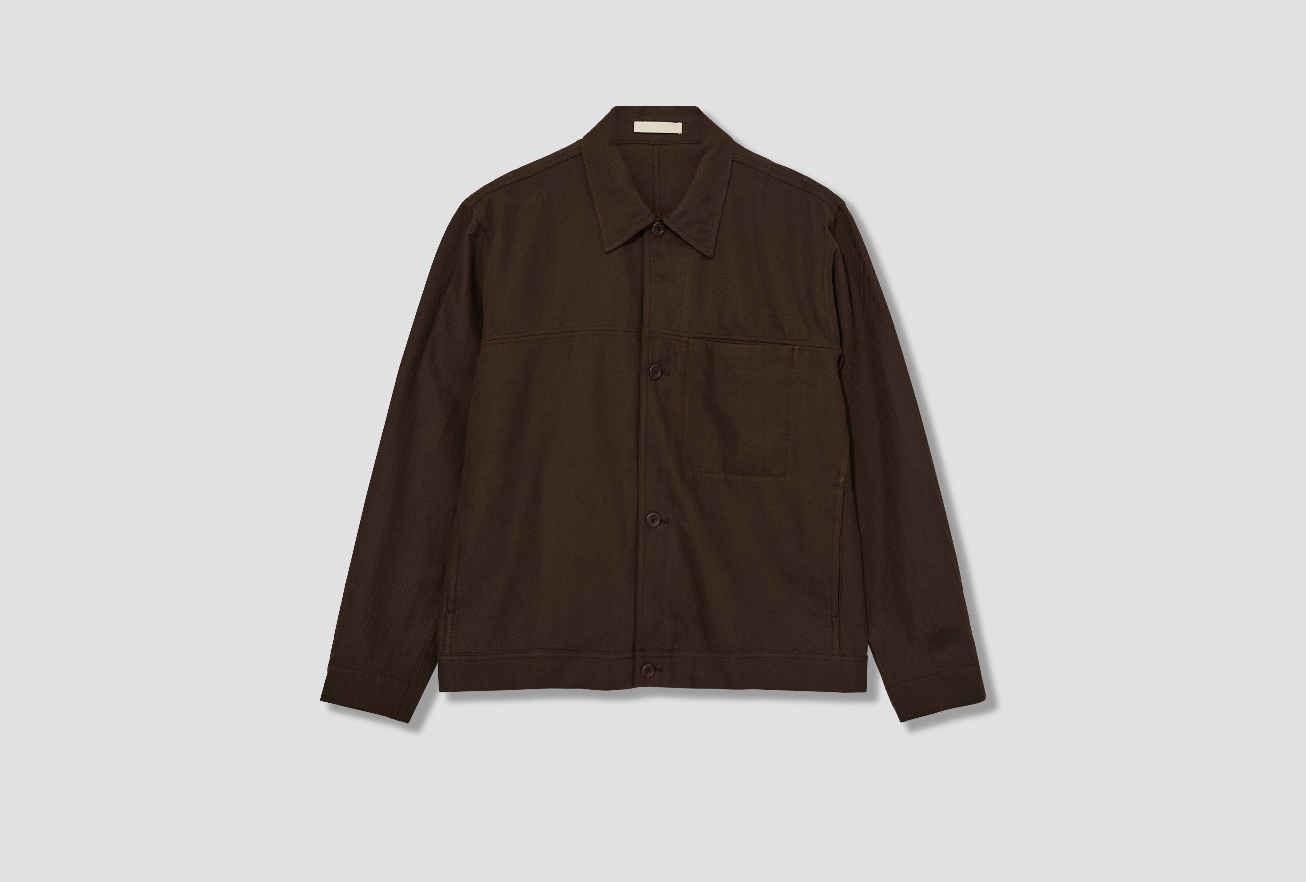 ARRESSKOV COTTON LINEN TWILL OVERSHIRT N50-0299 Brown