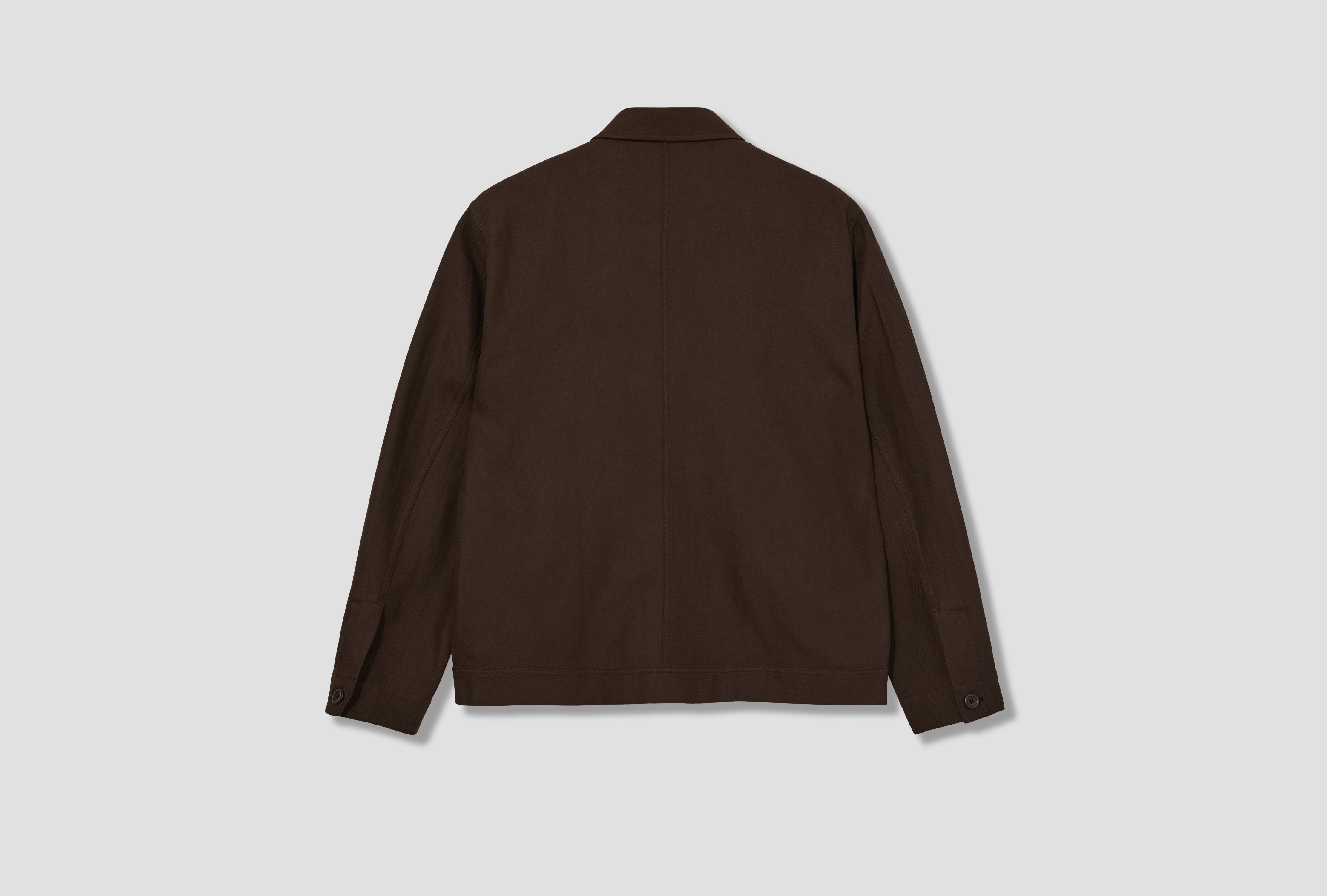 ARRESSKOV COTTON LINEN TWILL OVERSHIRT N50-0299 Brown