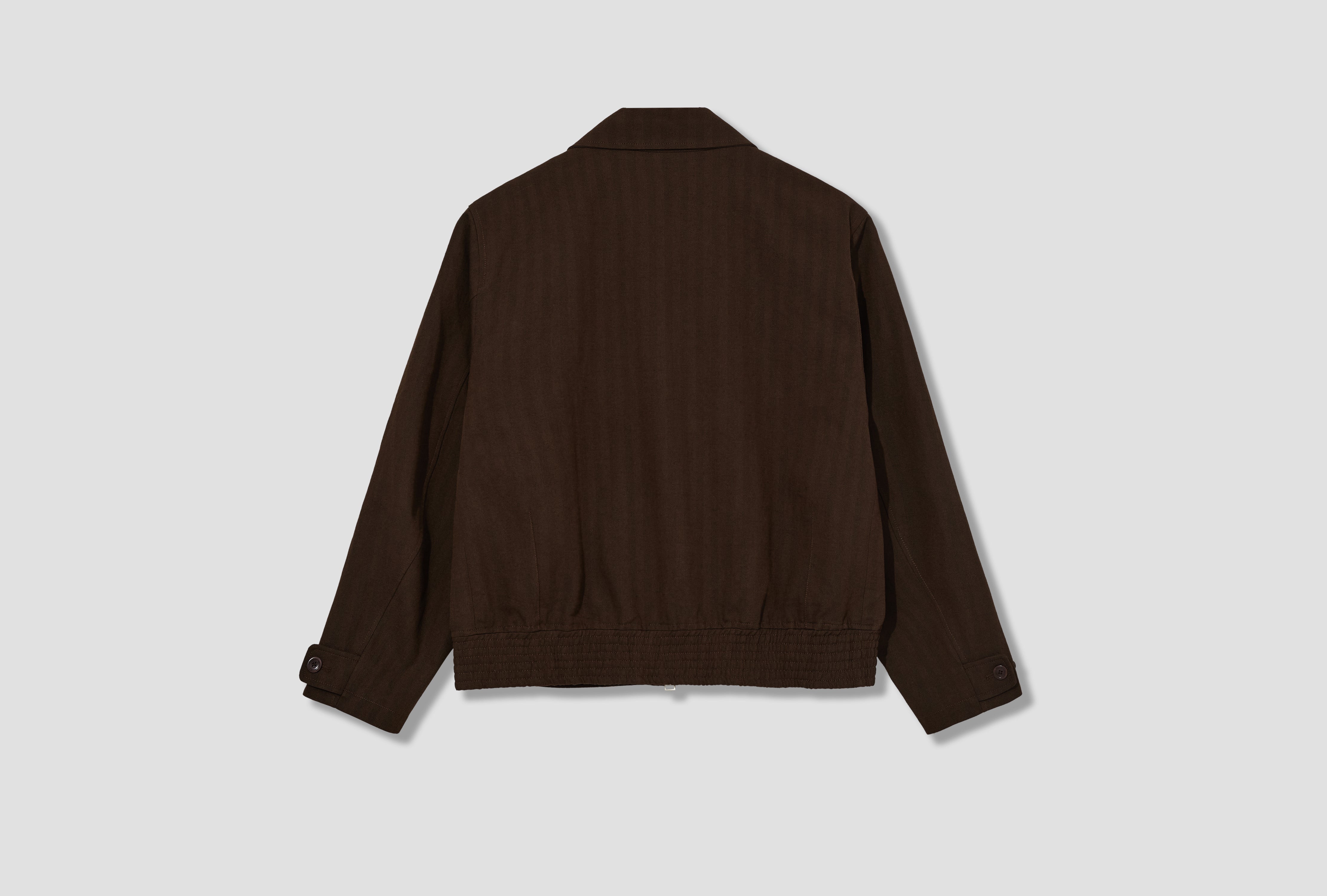 VANDEL HERRINGBONE TWILL FLIGHT JACKET N55-0671 Brown