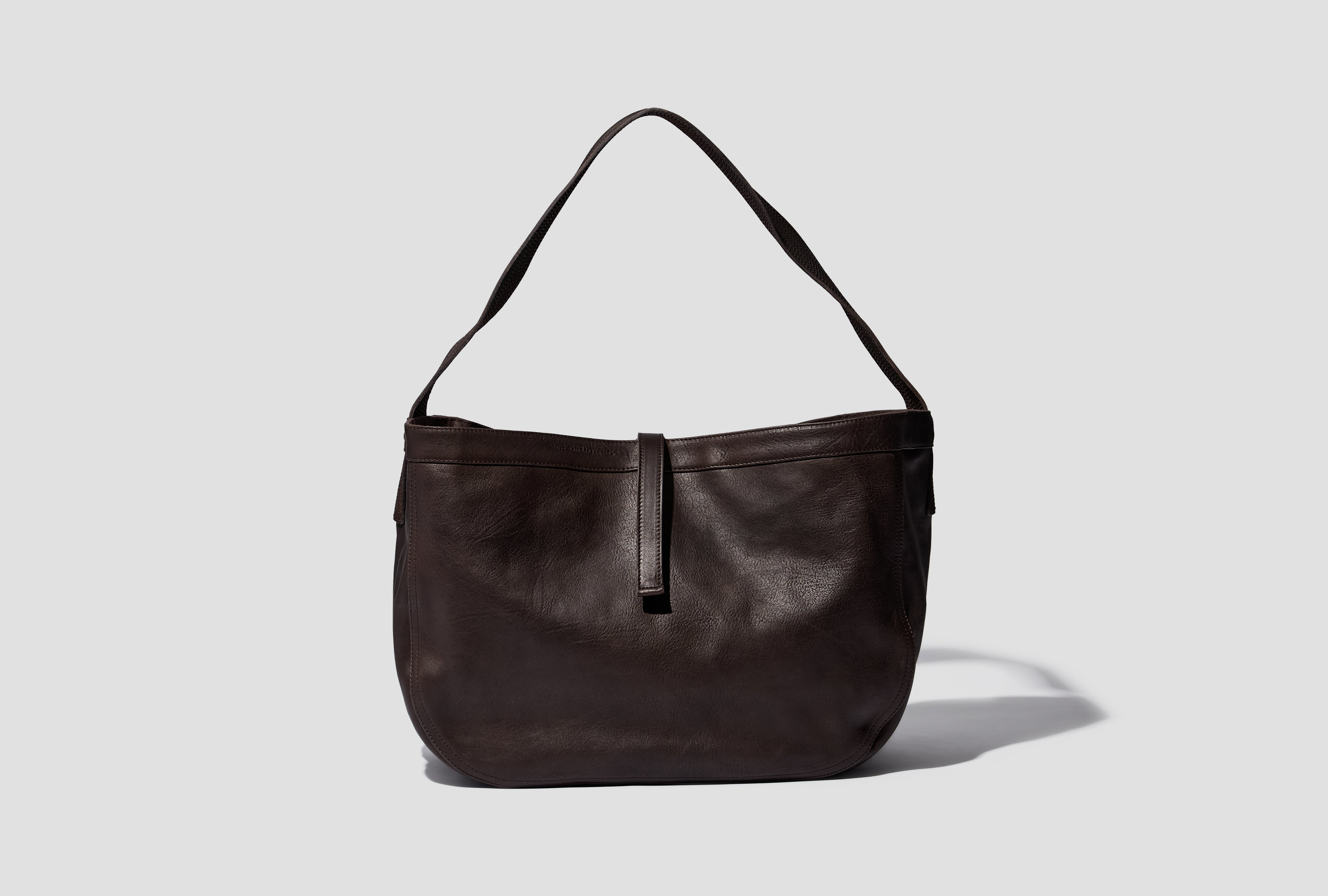 LOT.004 NEWSBOY BAG - BROWN LEATHER TTCORE004