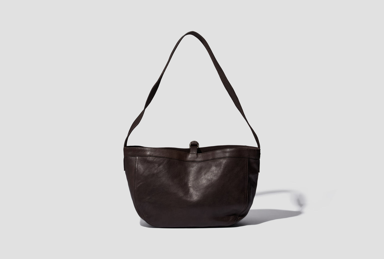 LOT.018 NEWSBOY BAG SMALL - BROWN LEATHER TTCORE018