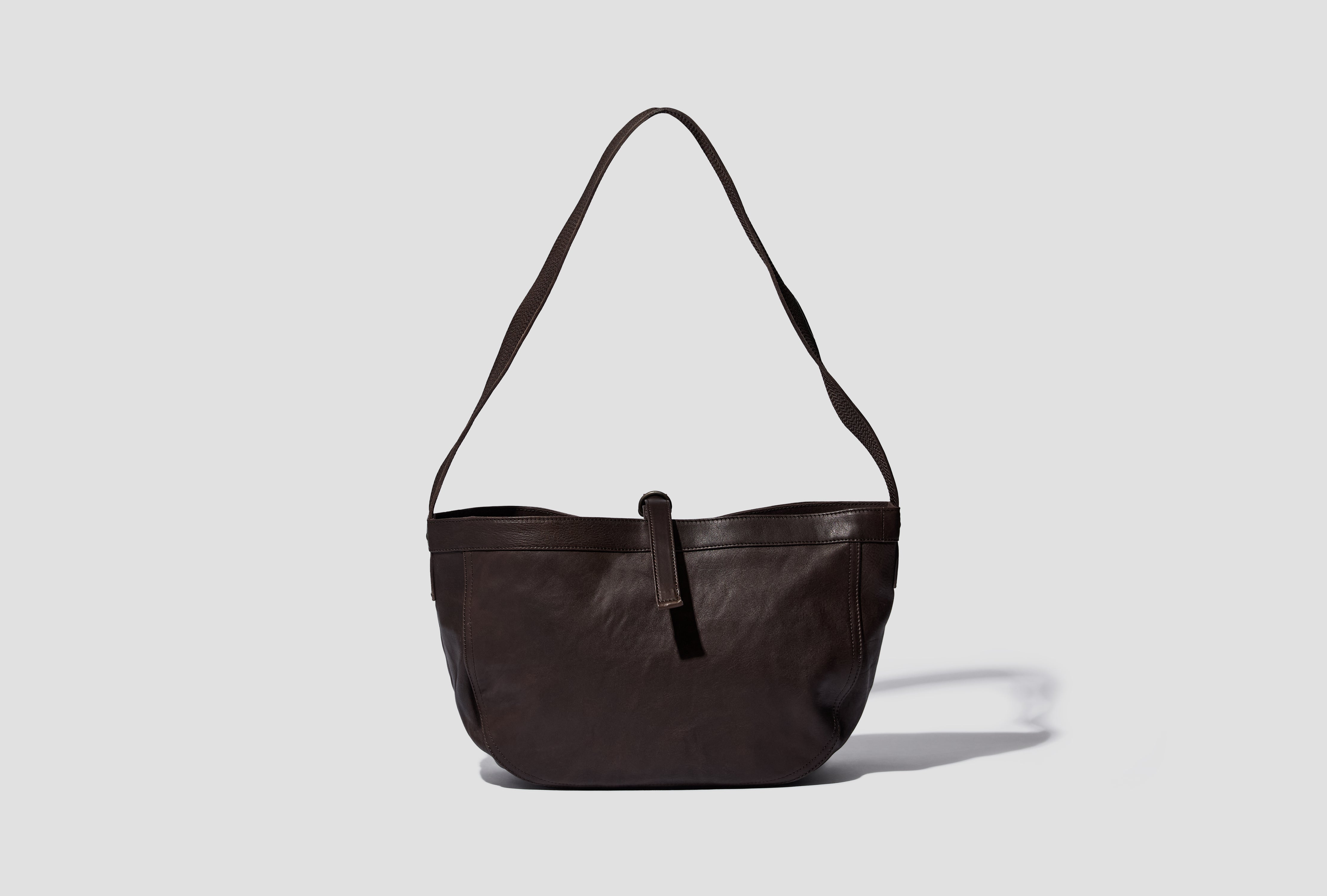 LOT.018 NEWSBOY BAG SMALL - BROWN LEATHER TTCORE018