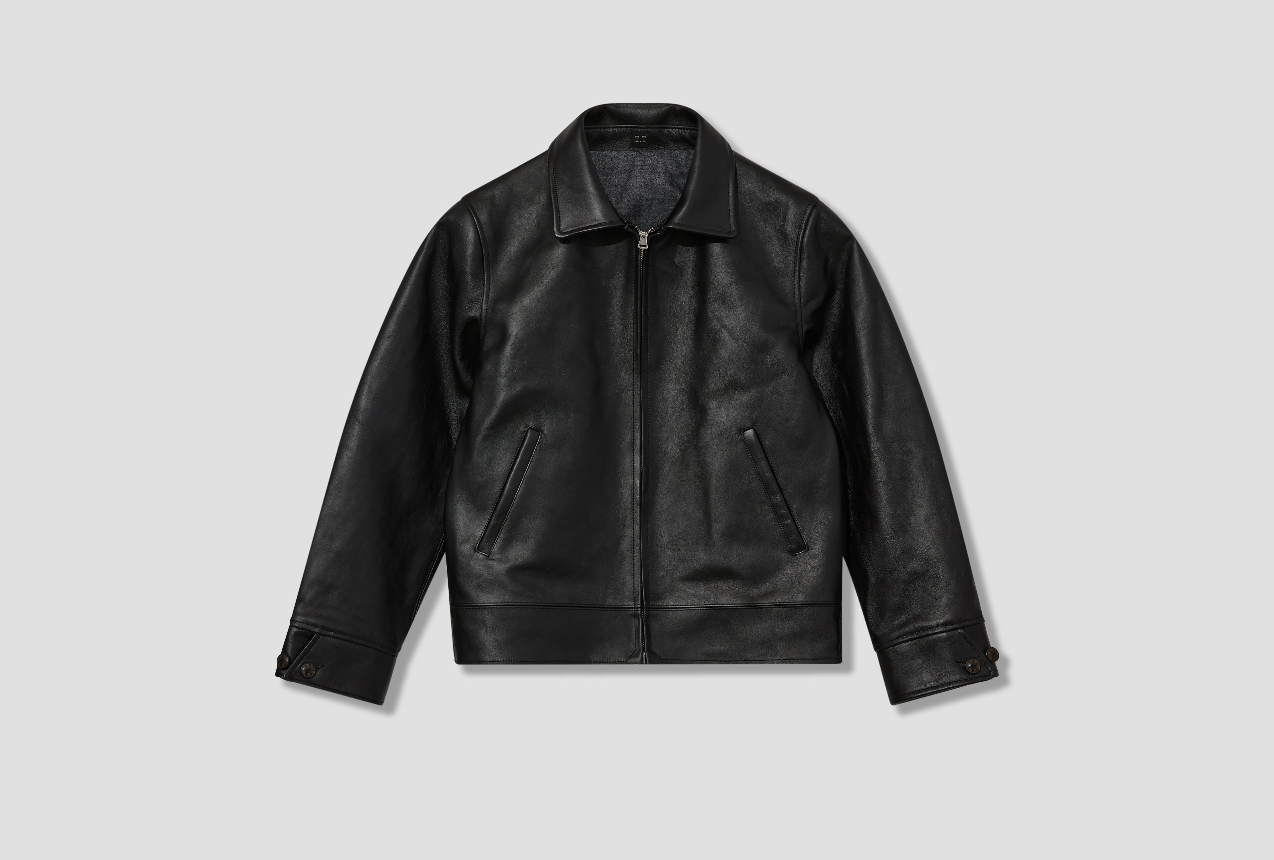 LOT.802 COSSACK LEATHER JACKET - BLACK HORSE LEATHER TTSS26802