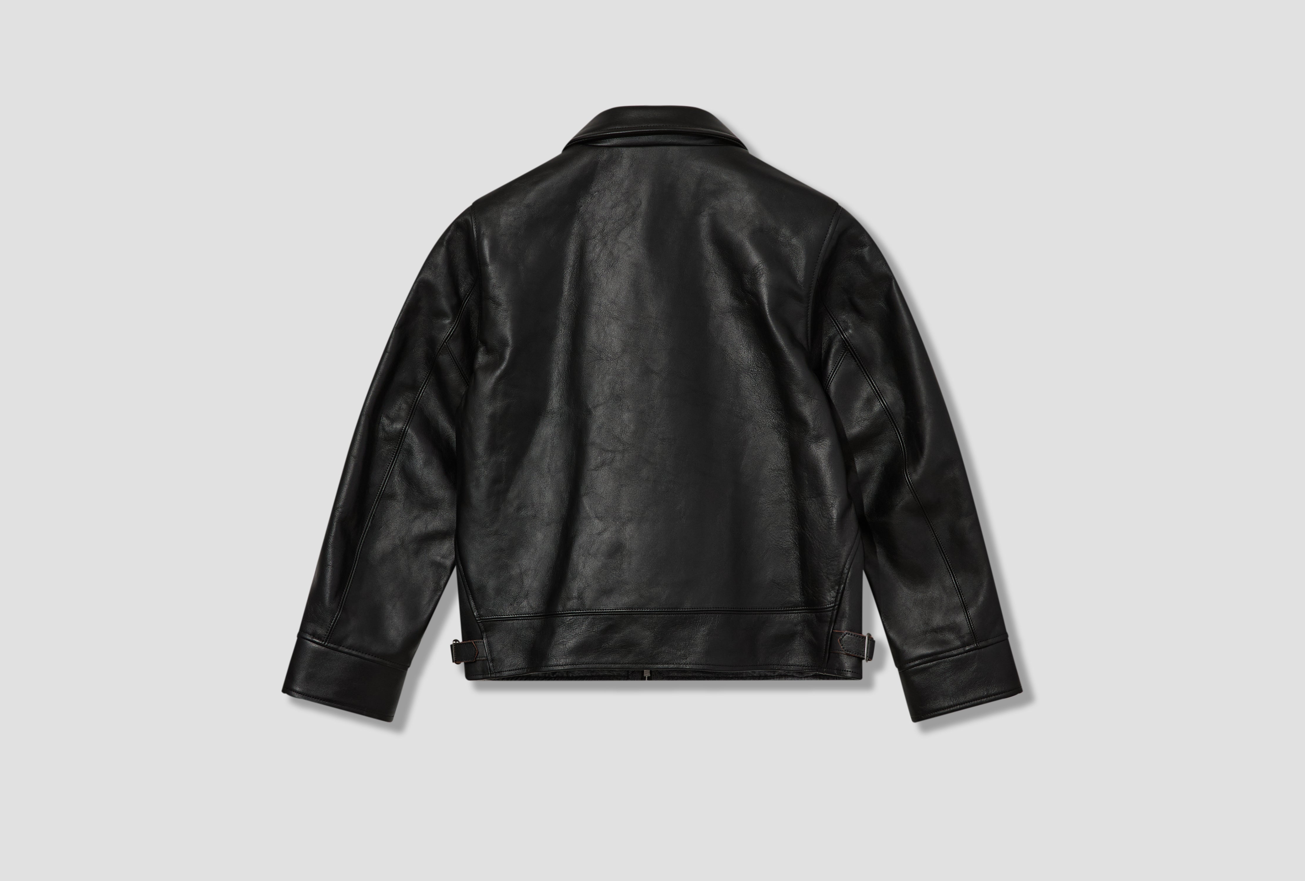 LOT.802 COSSACK LEATHER JACKET - BLACK HORSE LEATHER TTSS26802