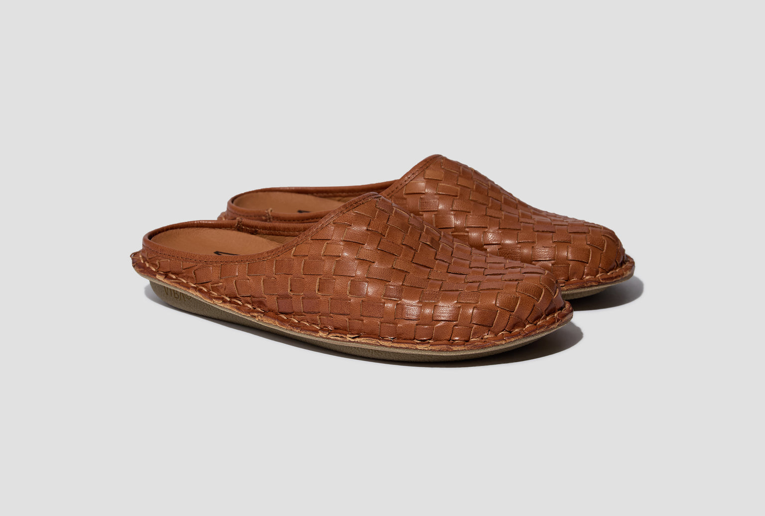 ROMA WOVEN LEATHER - COGNAC BROWN ROMAWLCBG