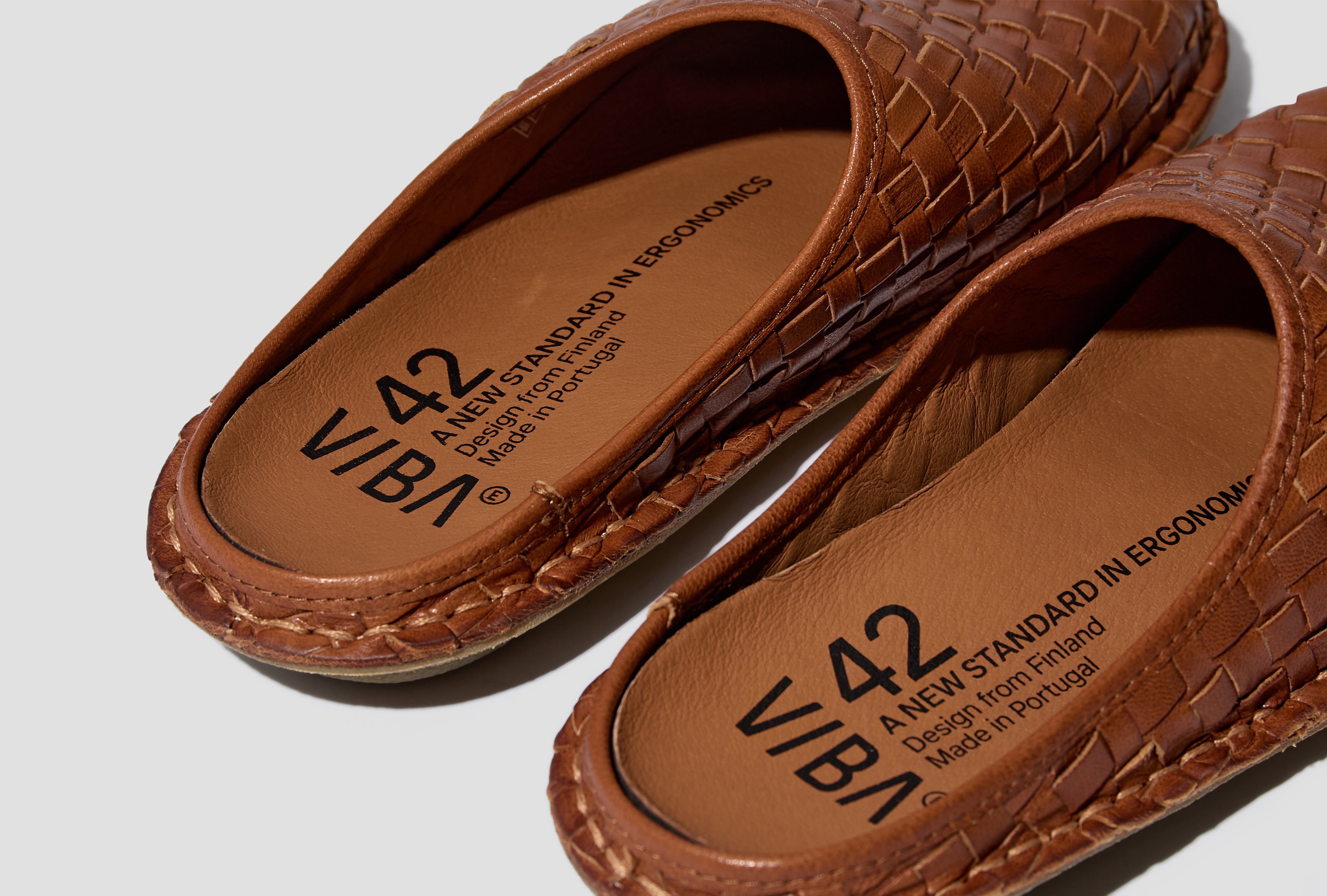 ROMA WOVEN LEATHER - COGNAC BROWN ROMAWLCBG