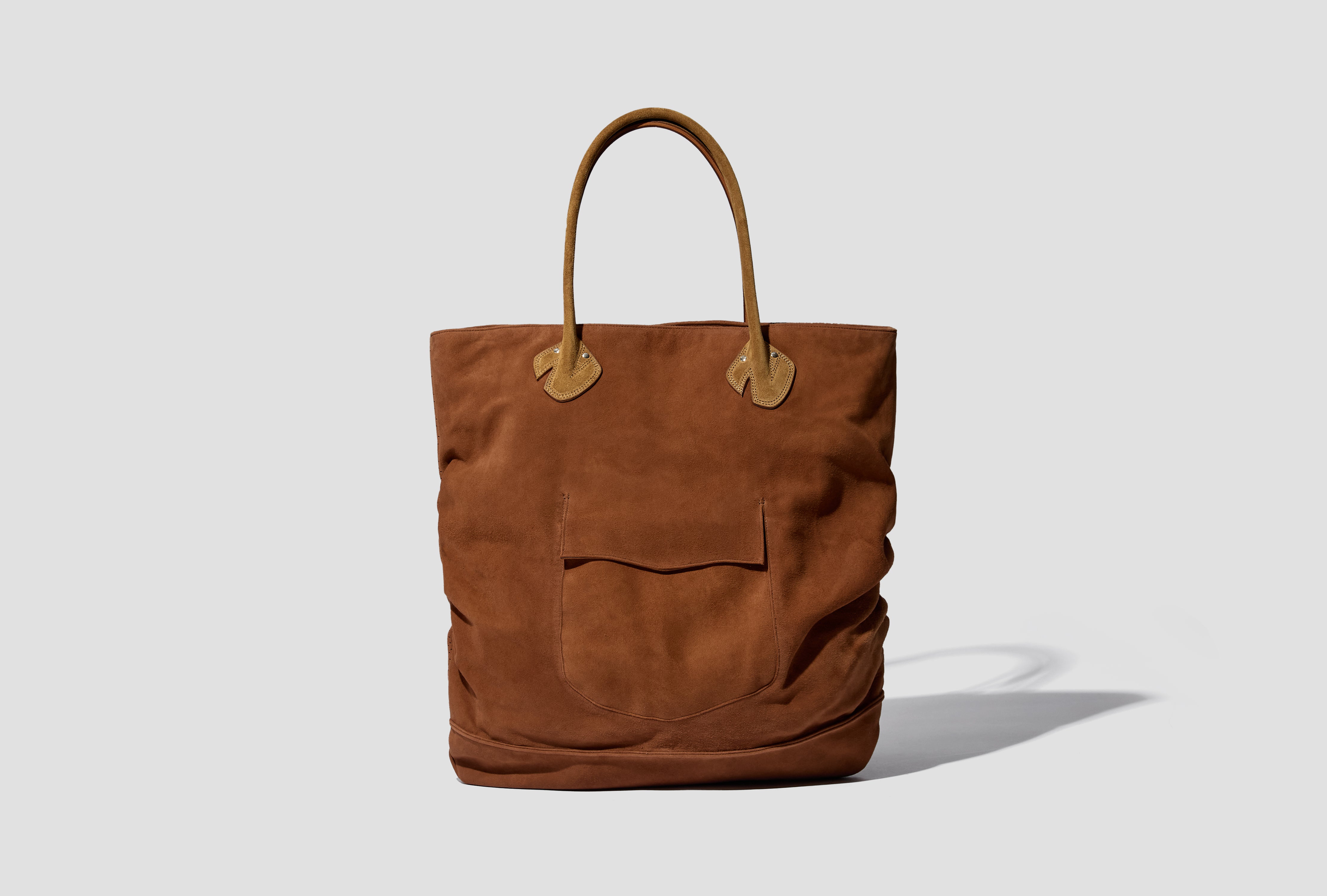 L.APHEX - HAIR SHEEP LEATHER NN SHIRRING BAG NN-4001A17 Brown