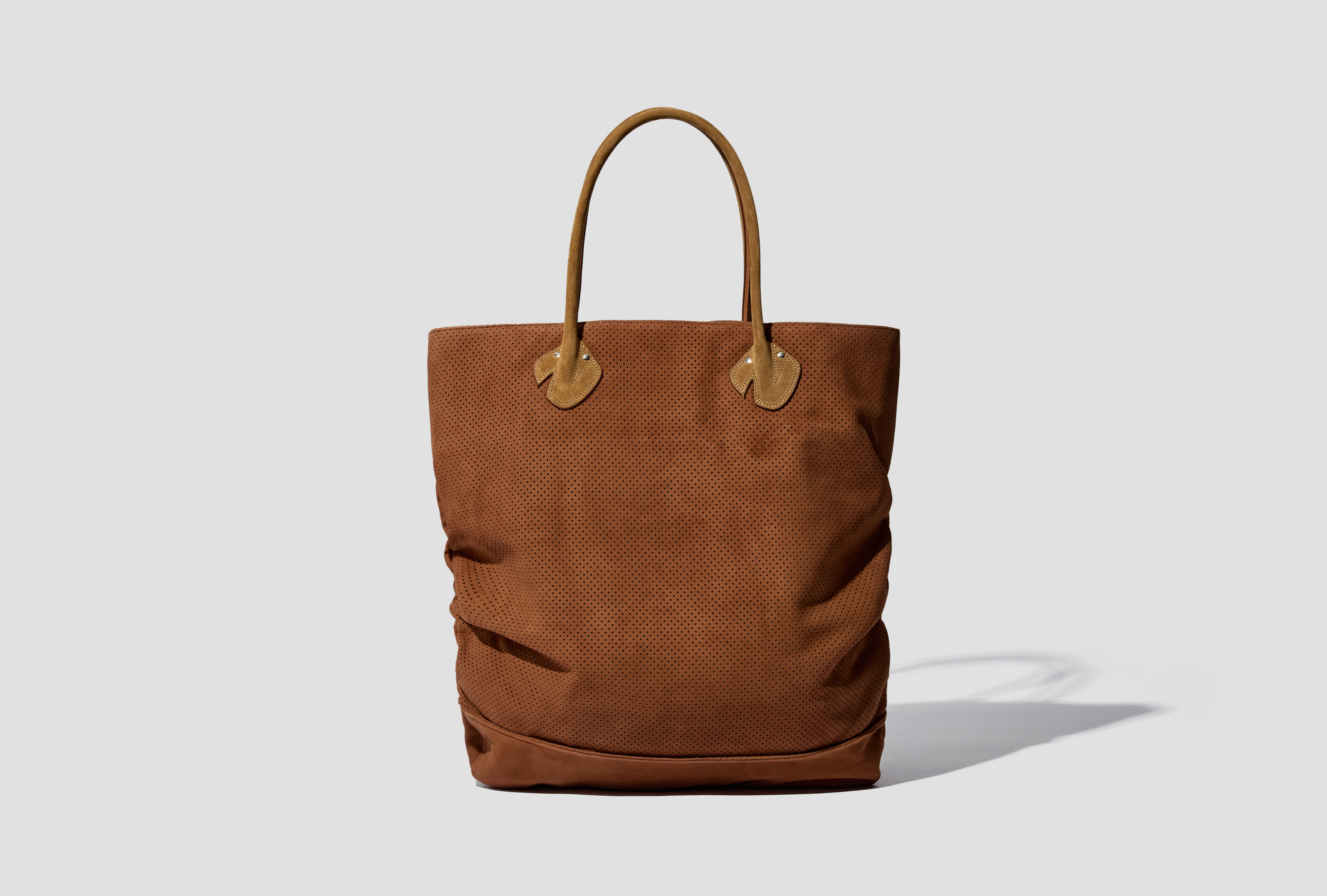 L.APHEX - HAIR SHEEP LEATHER NN SHIRRING BAG NN-4001A17 Brown