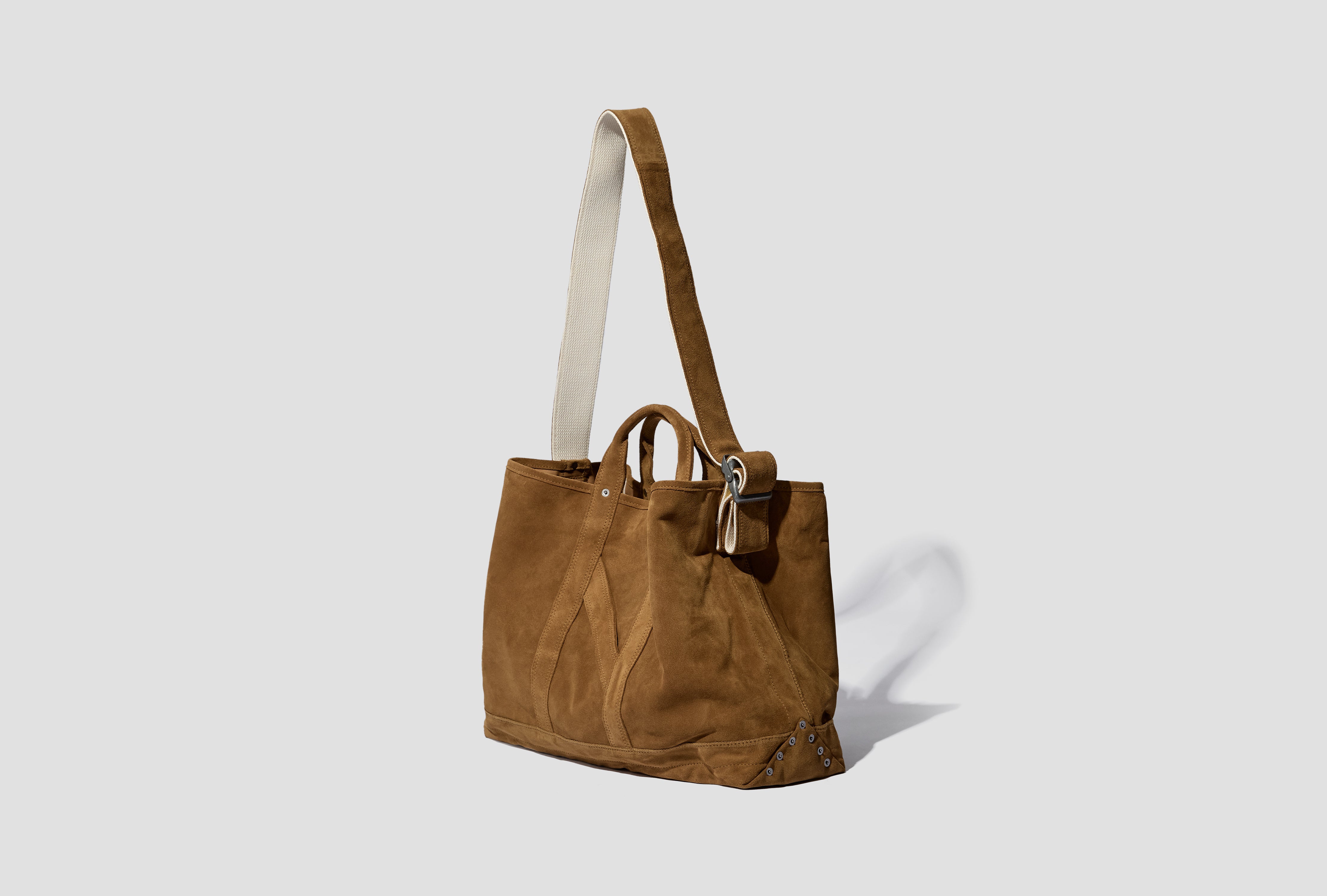 S.LEDZ - SUEDE LEATHER NN SHOULDER TOTE BAG NN-3605A17 Camel