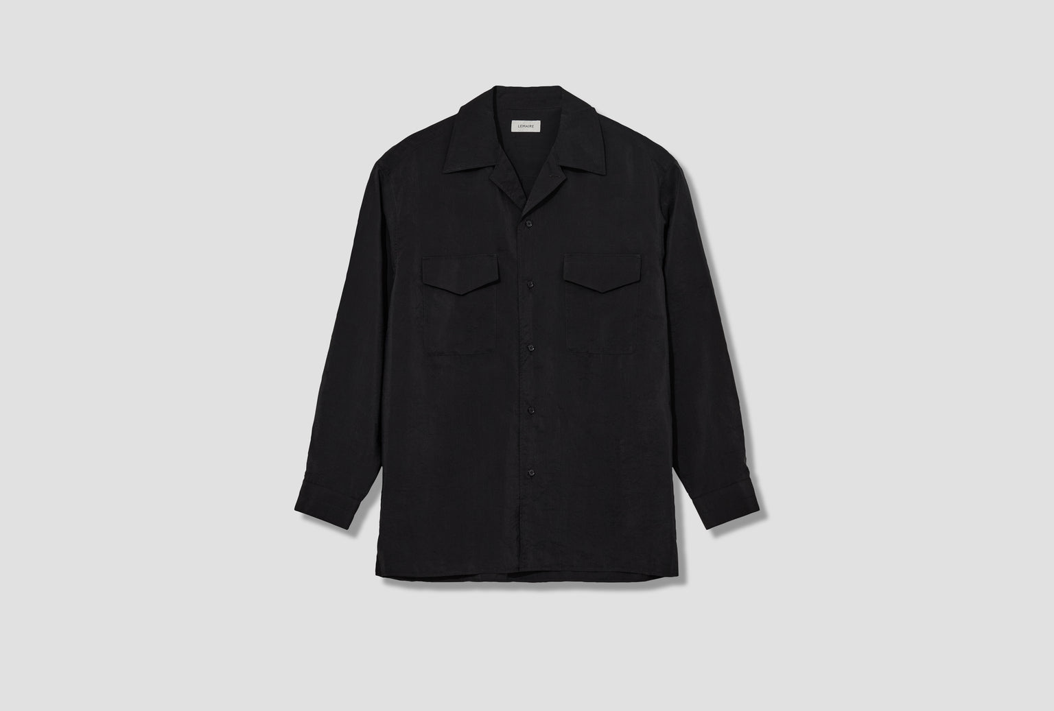 CONVERTIBLE COLLAR SHIRT - DRY SILK SH1233 LF1308 Black