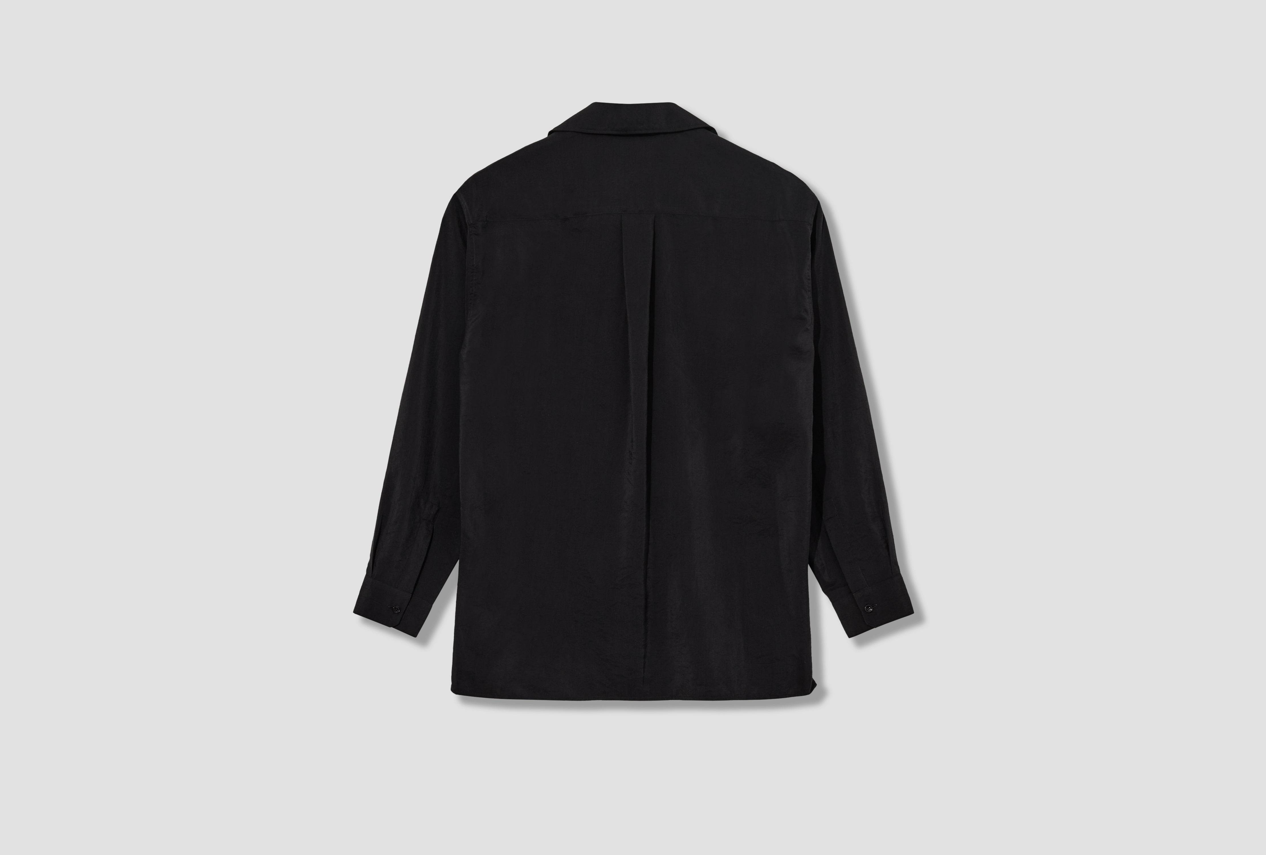 CONVERTIBLE COLLAR SHIRT - DRY SILK SH1233 LF1308 Black