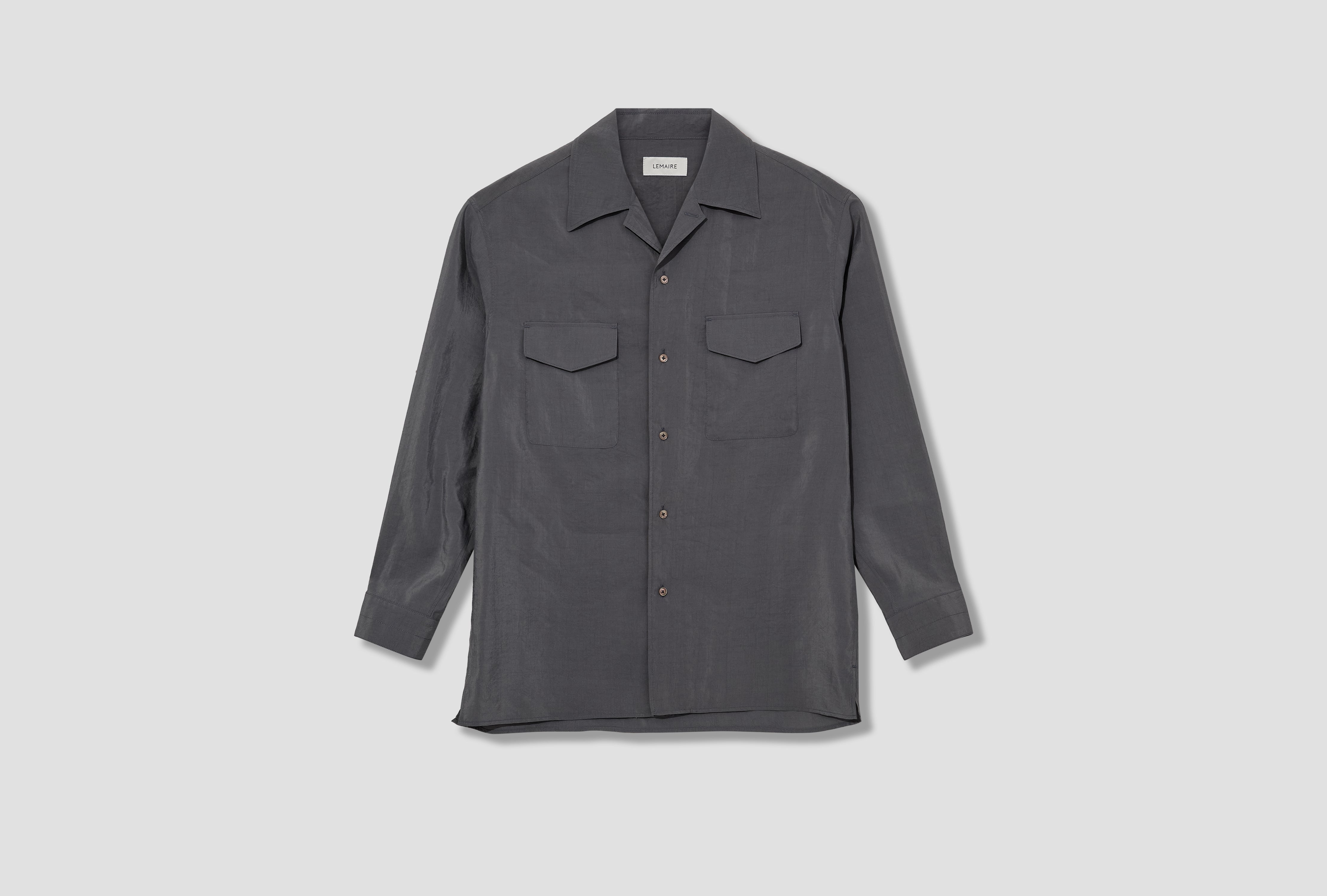 CONVERTIBLE COLLAR SHIRT - DRY SILK SH1233 LF1308 Light grey