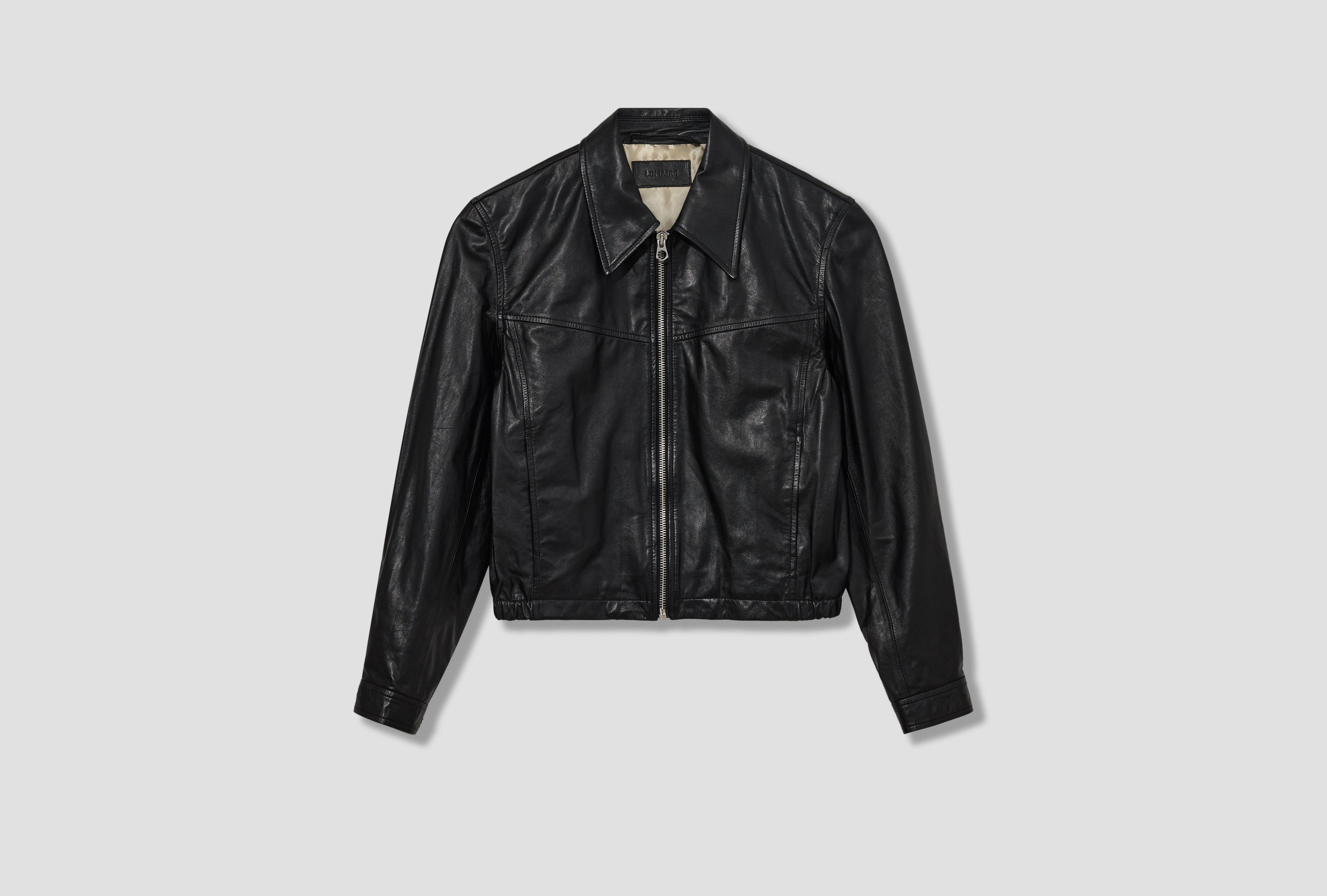 BIKER BLOUSON - PAPER COW LEATHER OW1211 LL0175 Black