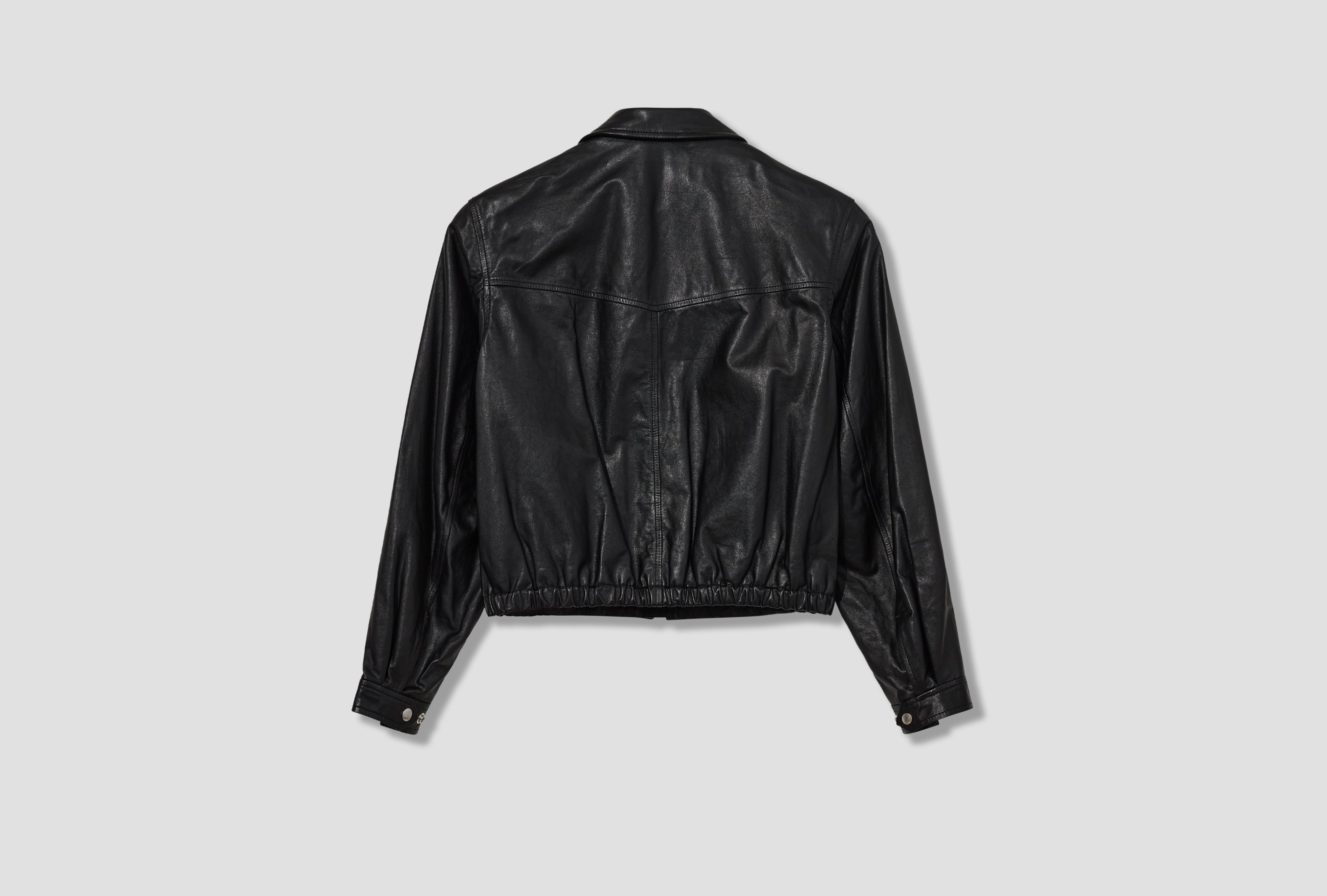 BIKER BLOUSON - PAPER COW LEATHER OW1211 LL0175 Black