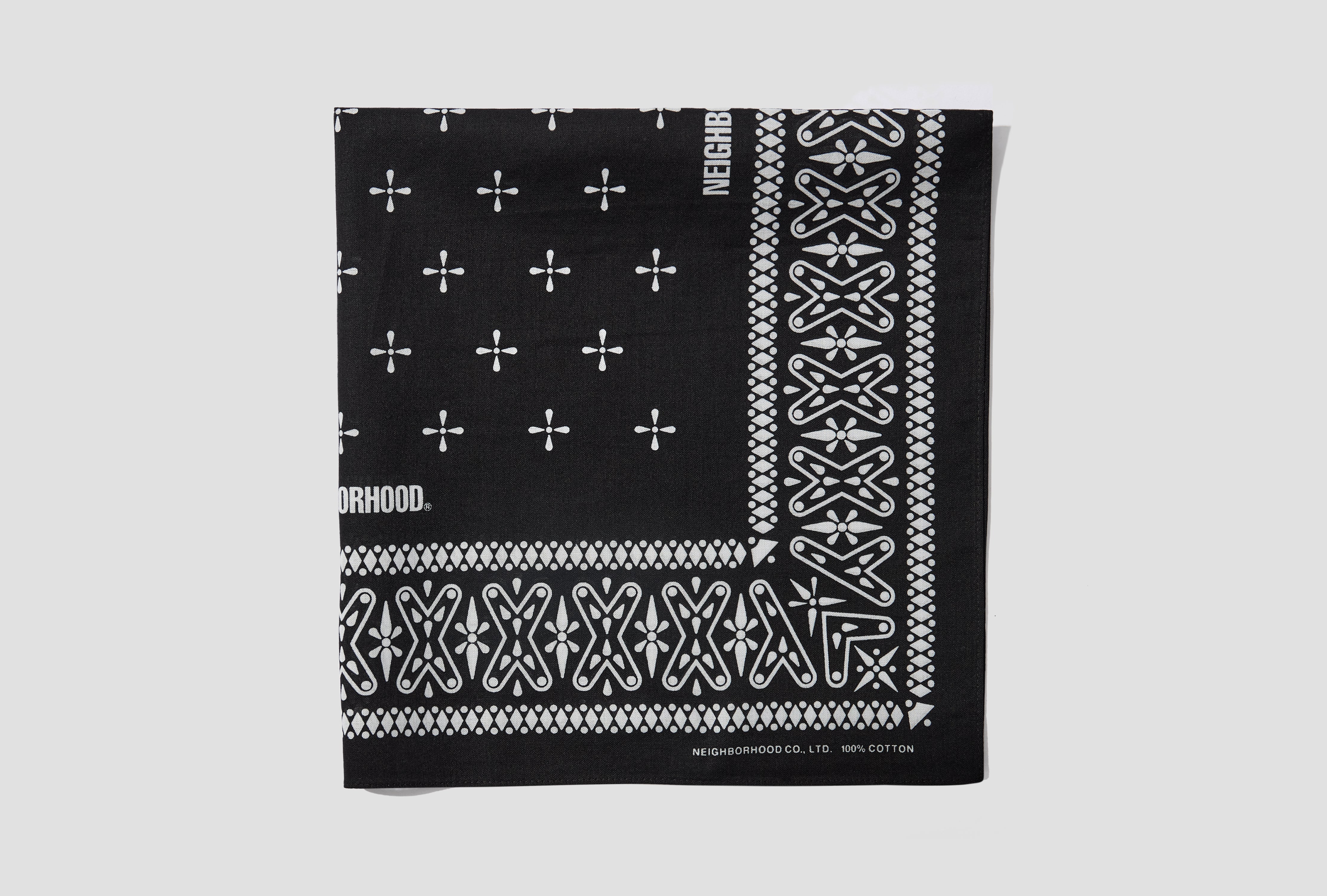CROSS PATTERN BANDANA 261BXNH-AC01 Black
