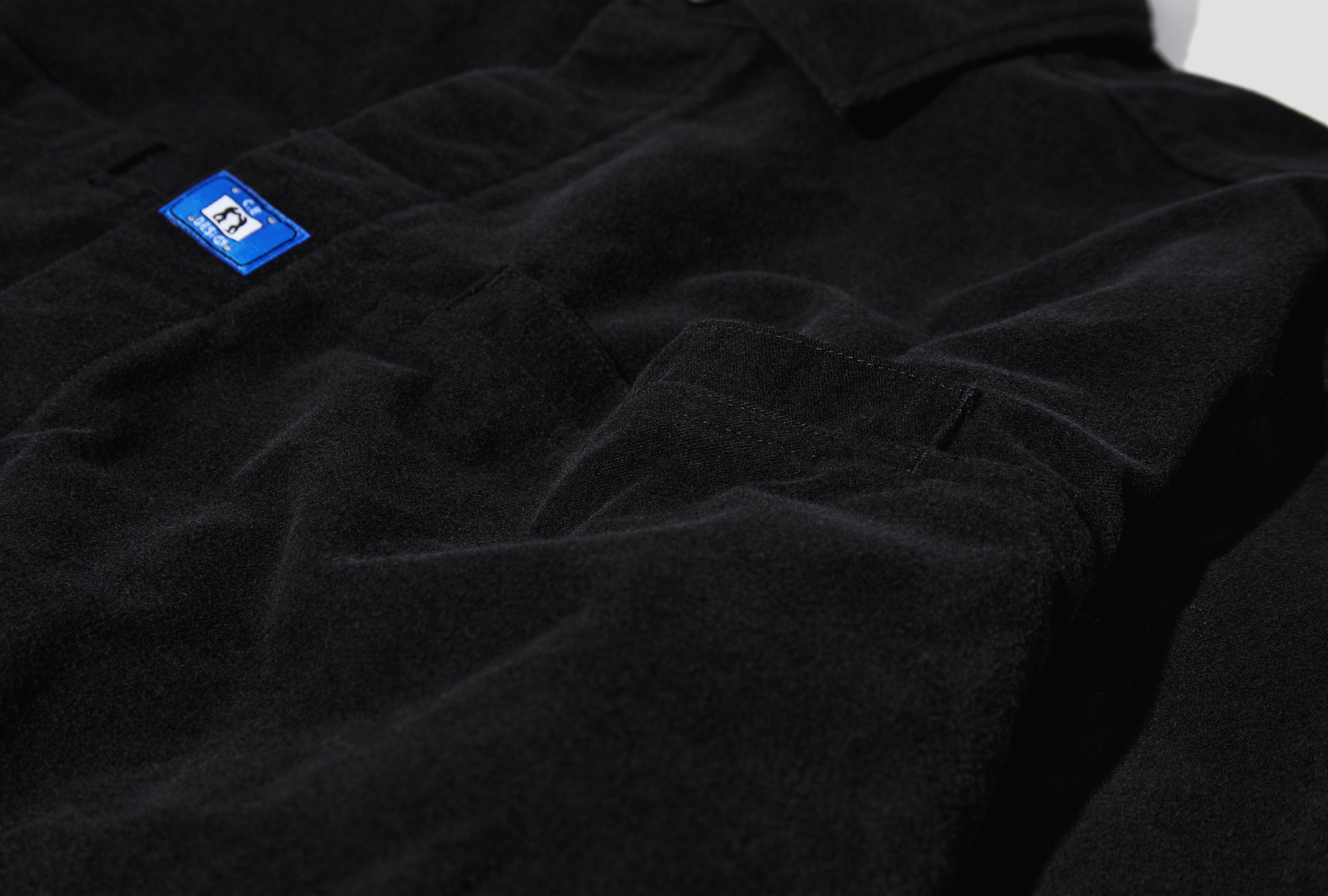 BRUSHED COTTON DESIGN BIG SHIRT CES29SH01 Black