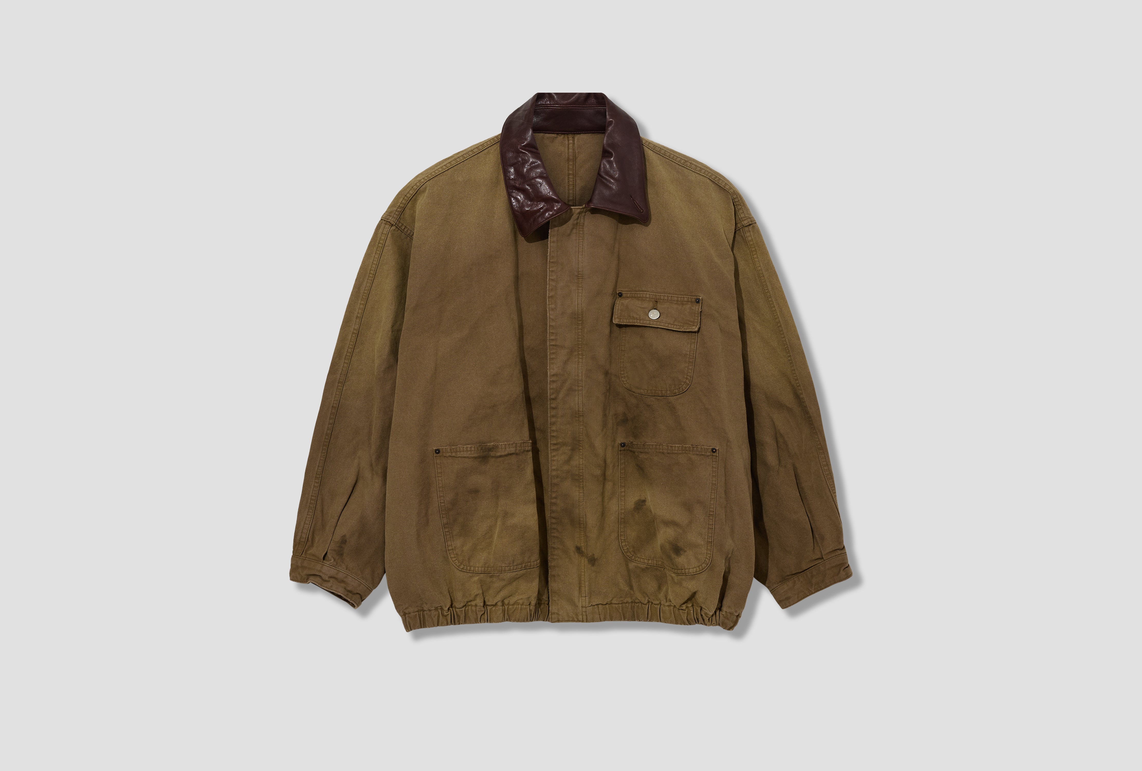 SULFUR DYED OXFORD VINTAGE JACKET ST.1387 Khaki