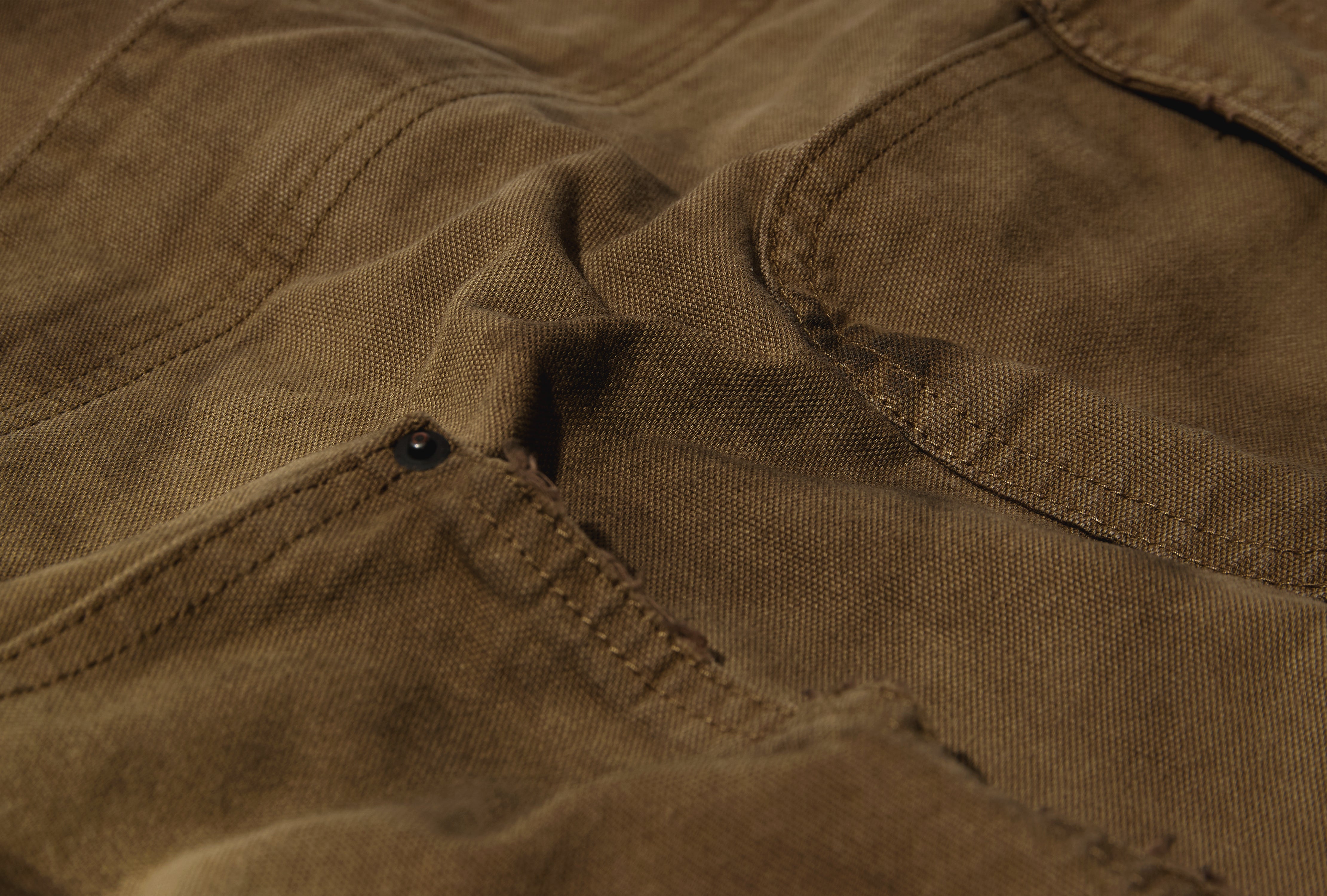 SULFUR DYED OXFORD VINTAGE JACKET ST.1387 Khaki