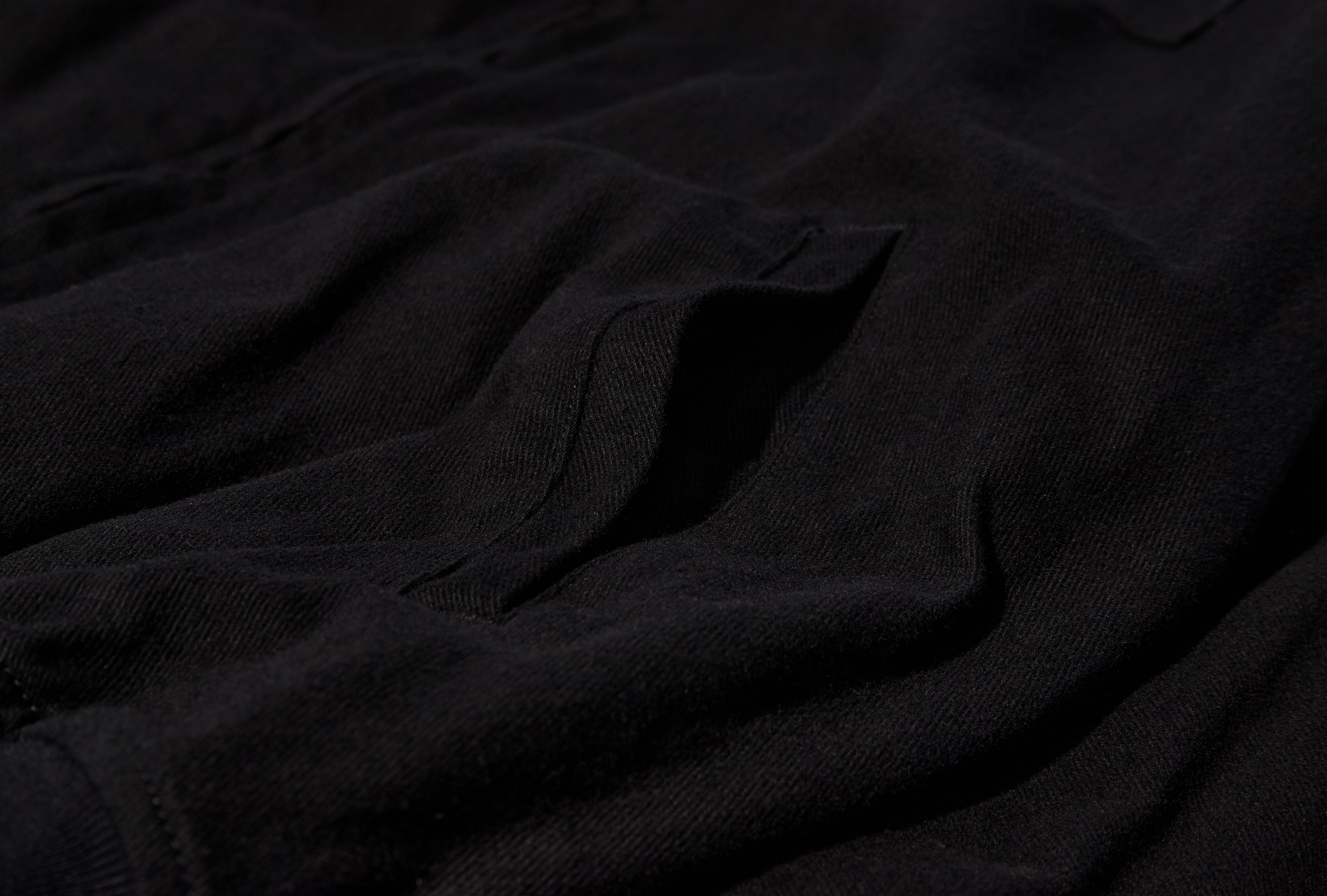 BLACK DRILL ZIP JACKET D01-01030 Black