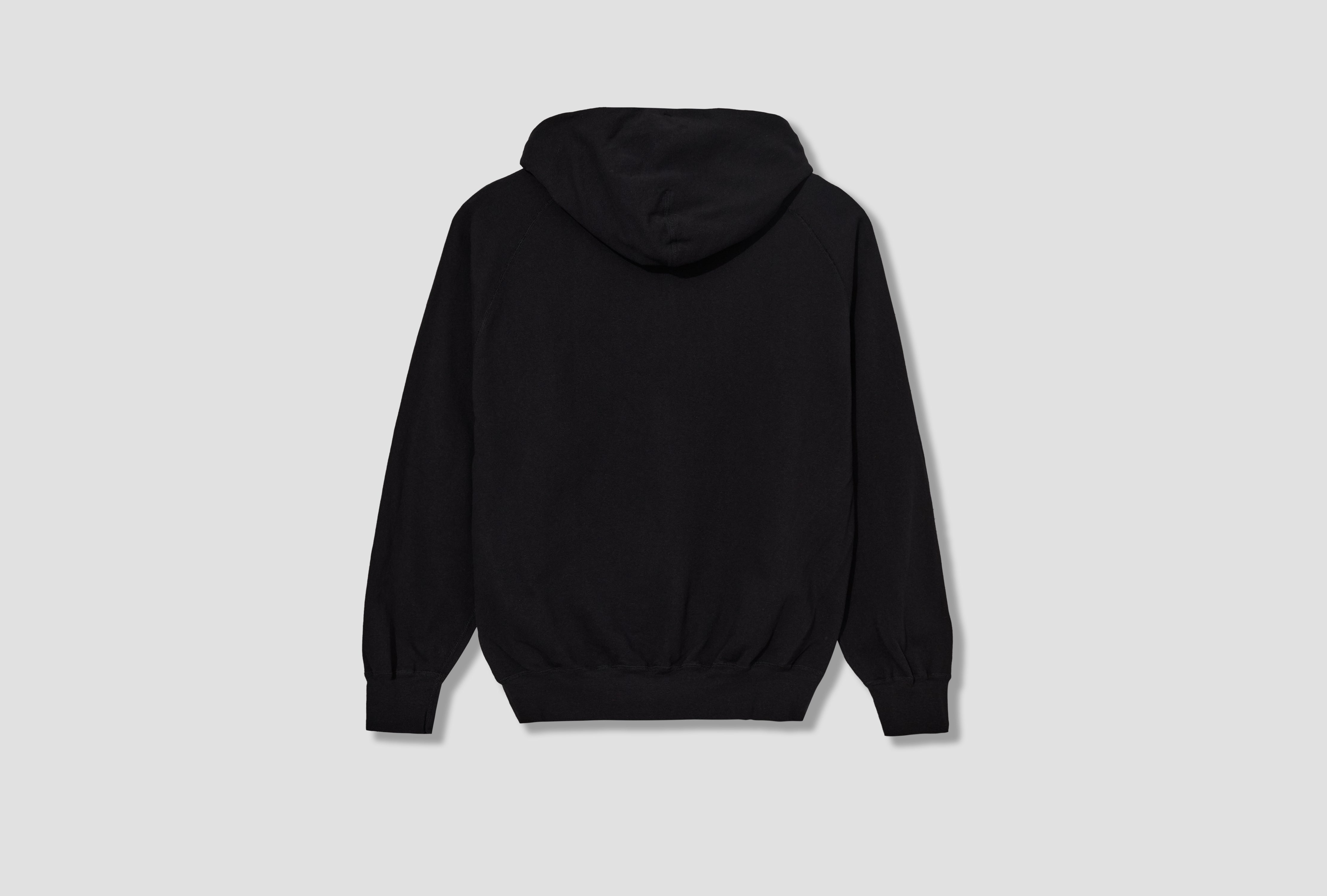 LW COTTON FLEECE ZIP HOODIE D01-05016 Black