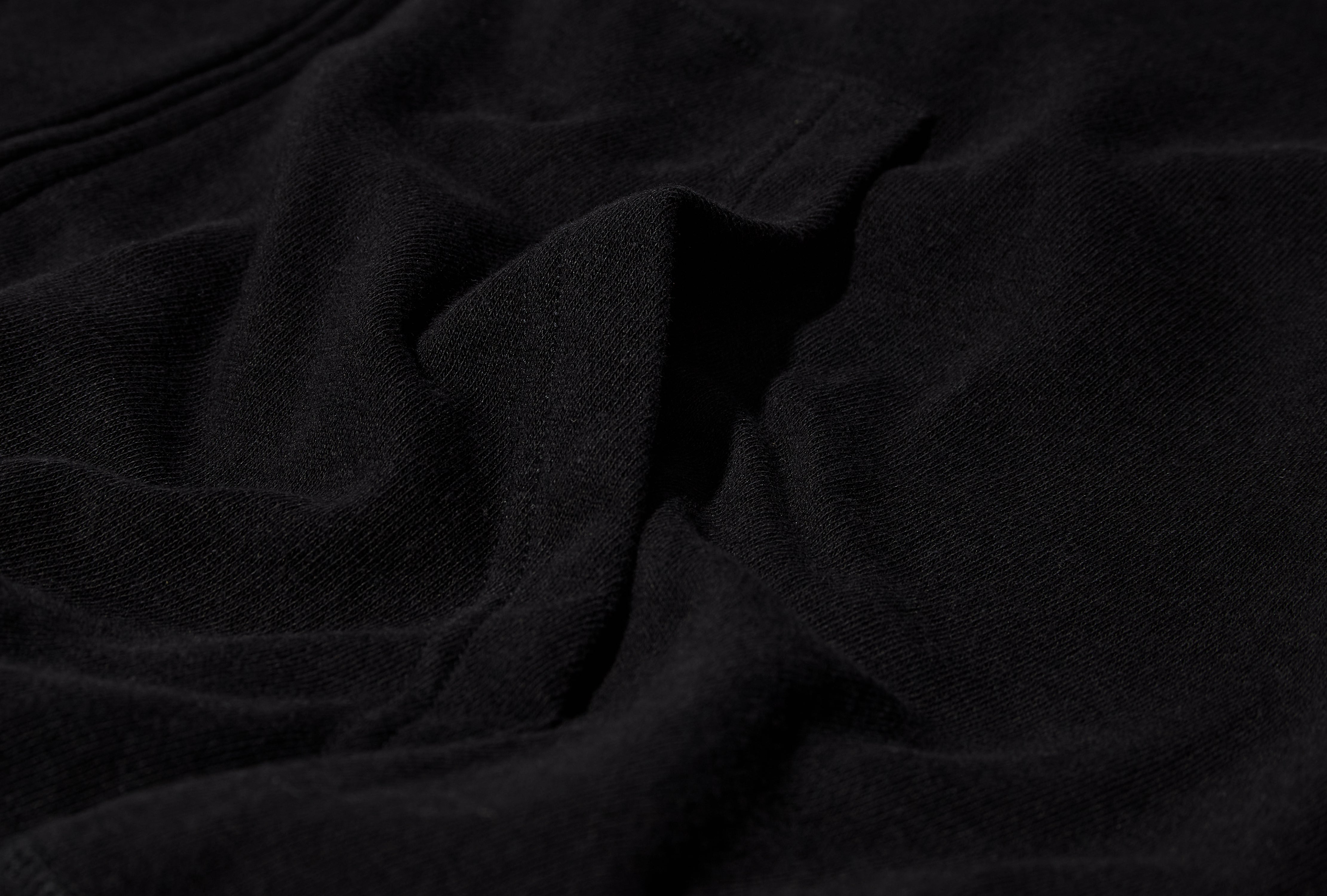 LW COTTON FLEECE ZIP HOODIE D01-05016 Black
