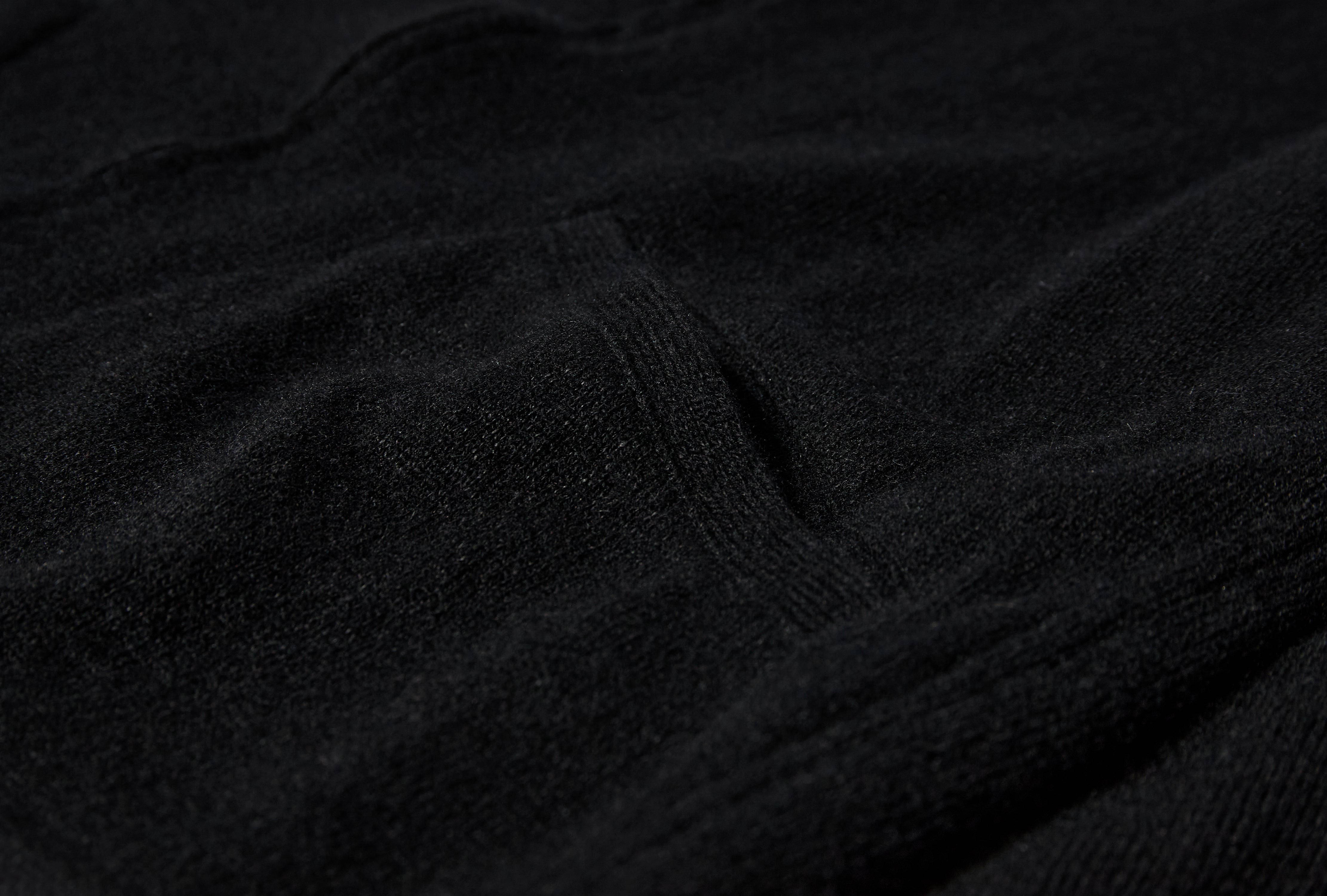 CASHMERE-WASHI ZIP SHORT JACKET D01-06005 Black