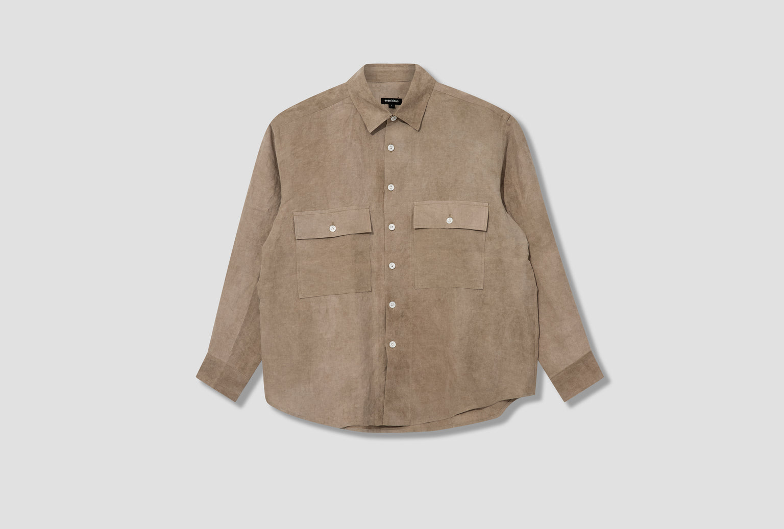 BIG SHIRT - COLD DYED HEMP / DARK BEIGE