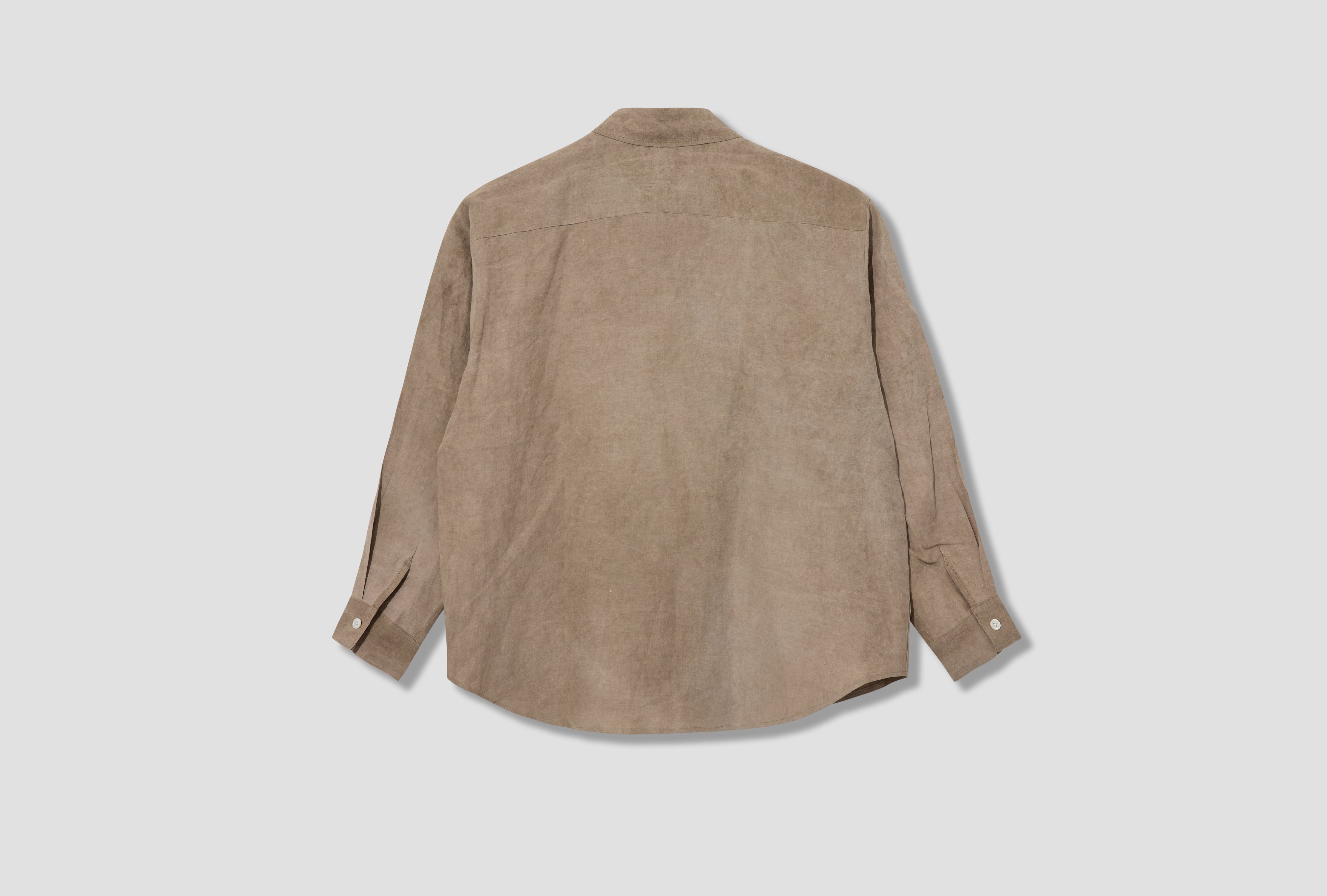 BIG SHIRT - COLD DYED HEMP / DARK BEIGE