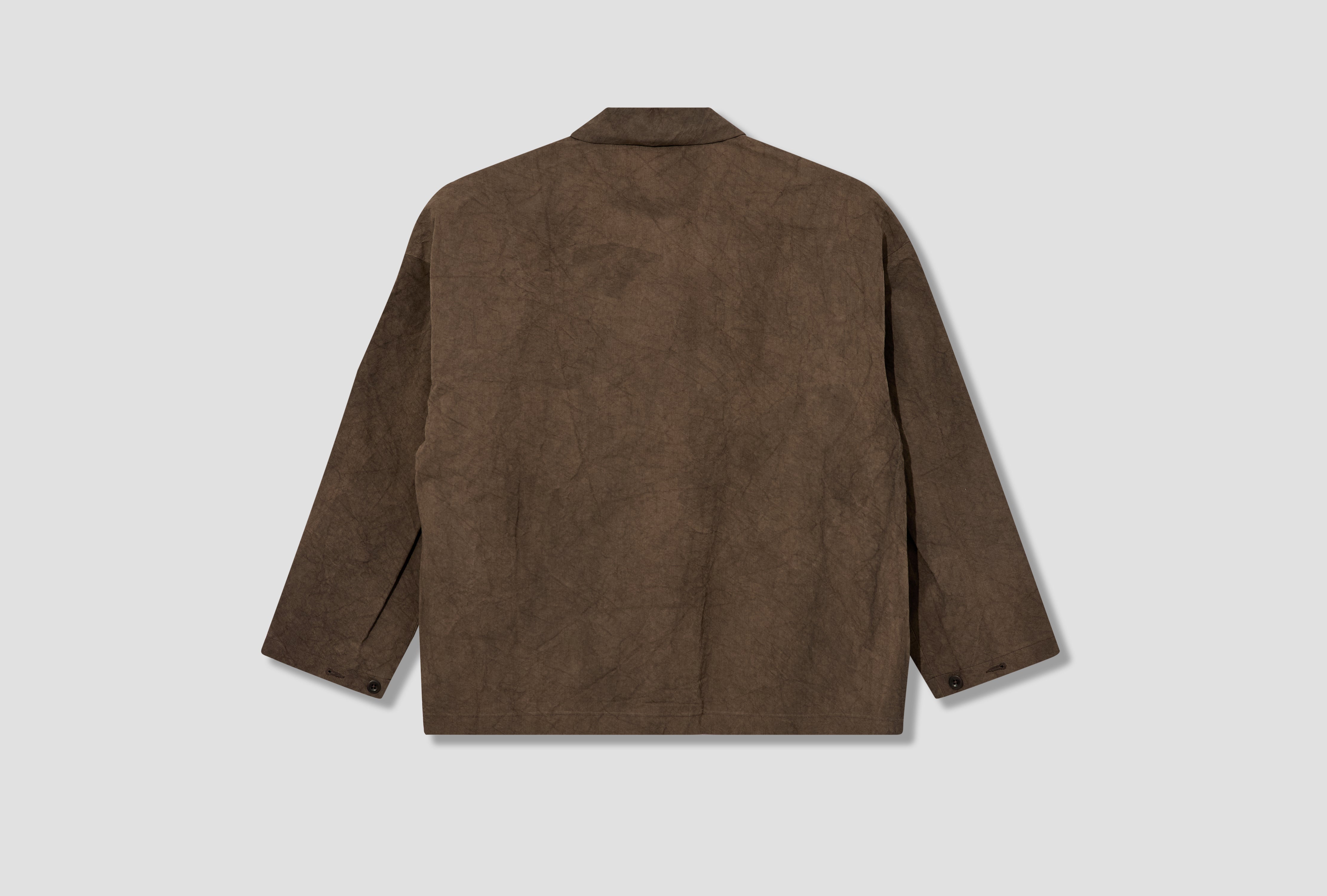 FIELD SHIRT TWO - NATURAL DYE TWILL / BROWN (PERSIMMON/IRON DYE)