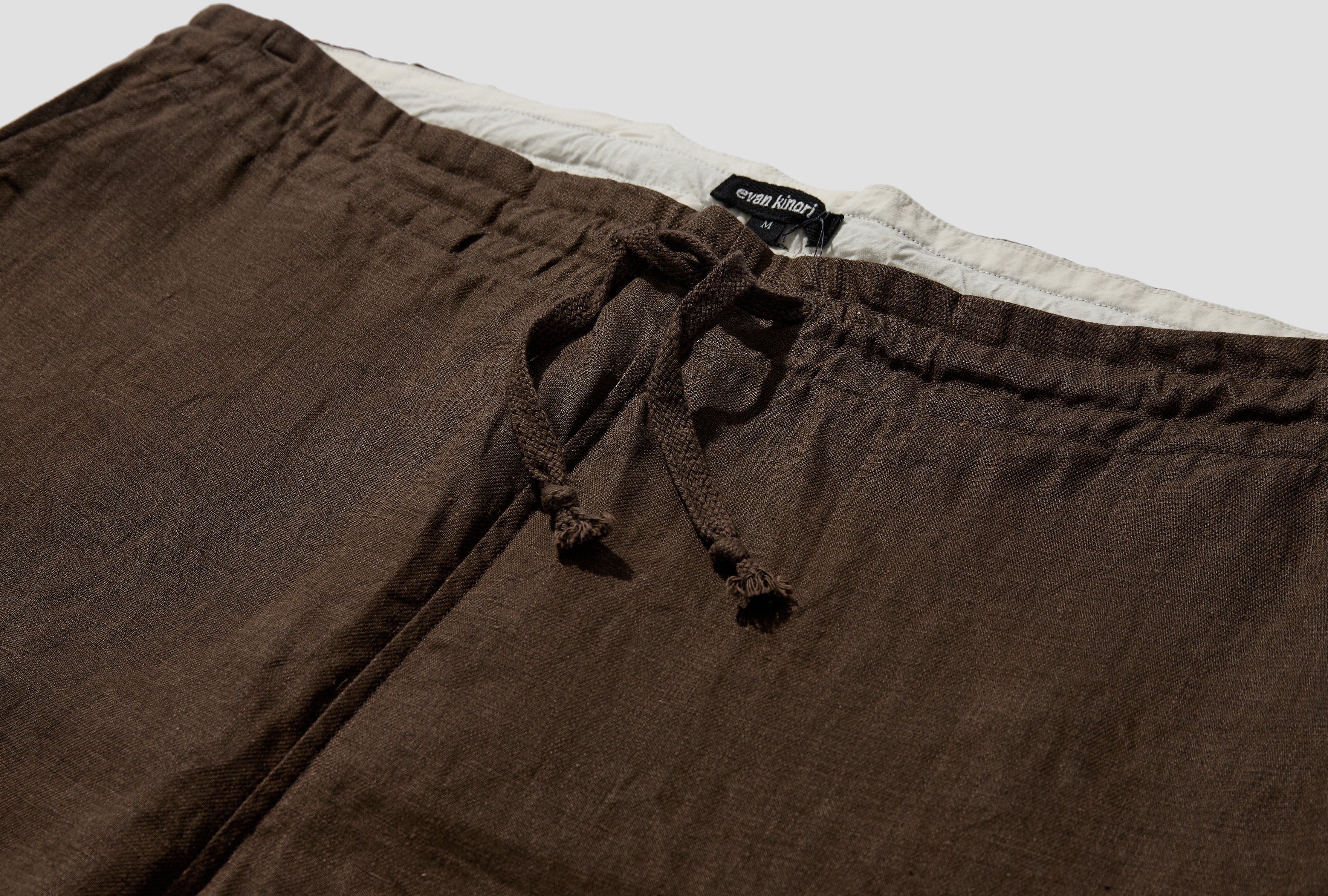 DRAWSTRING PANT - SUMI INK HEMP TWILL / DARK OLIVE
