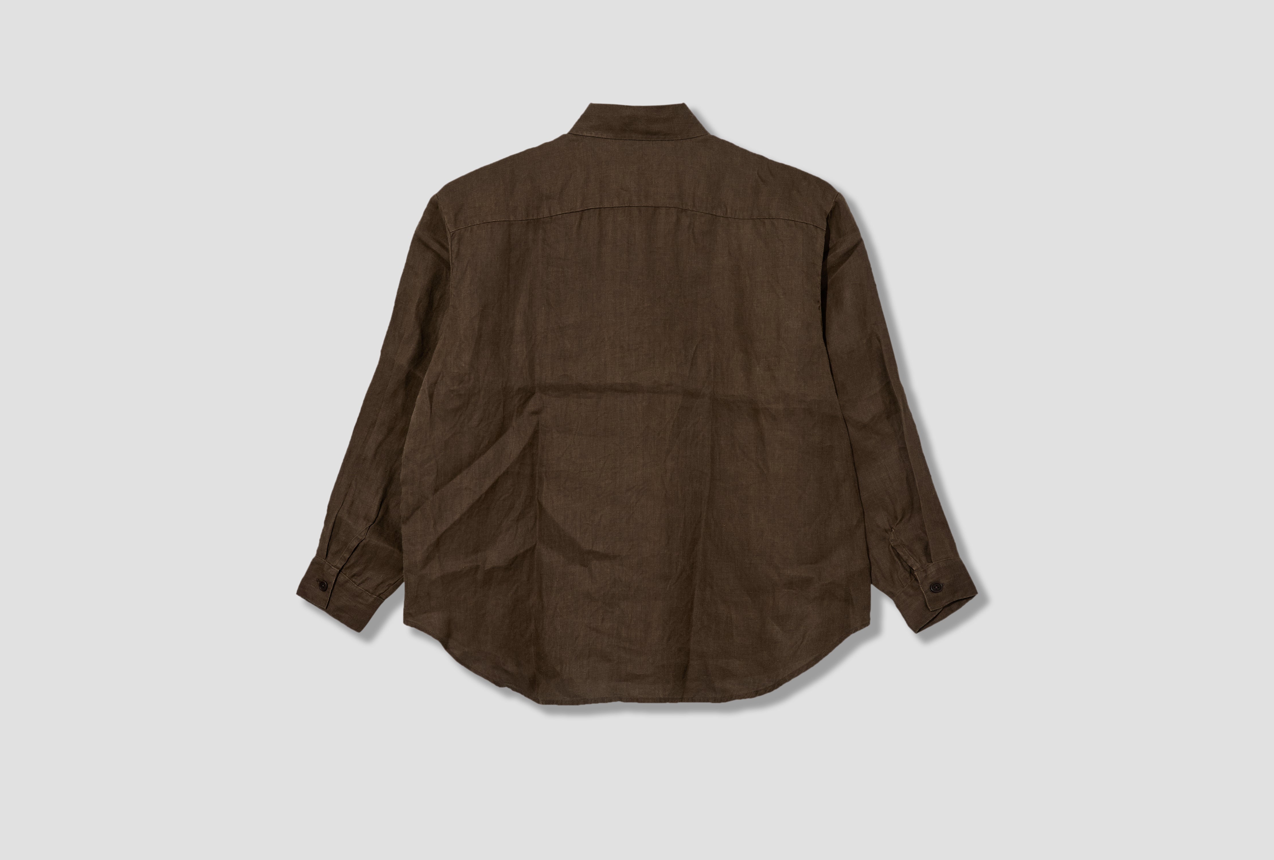 BIG SHIRT - SUMI INK HEMP TWILL / DARK OLIVE