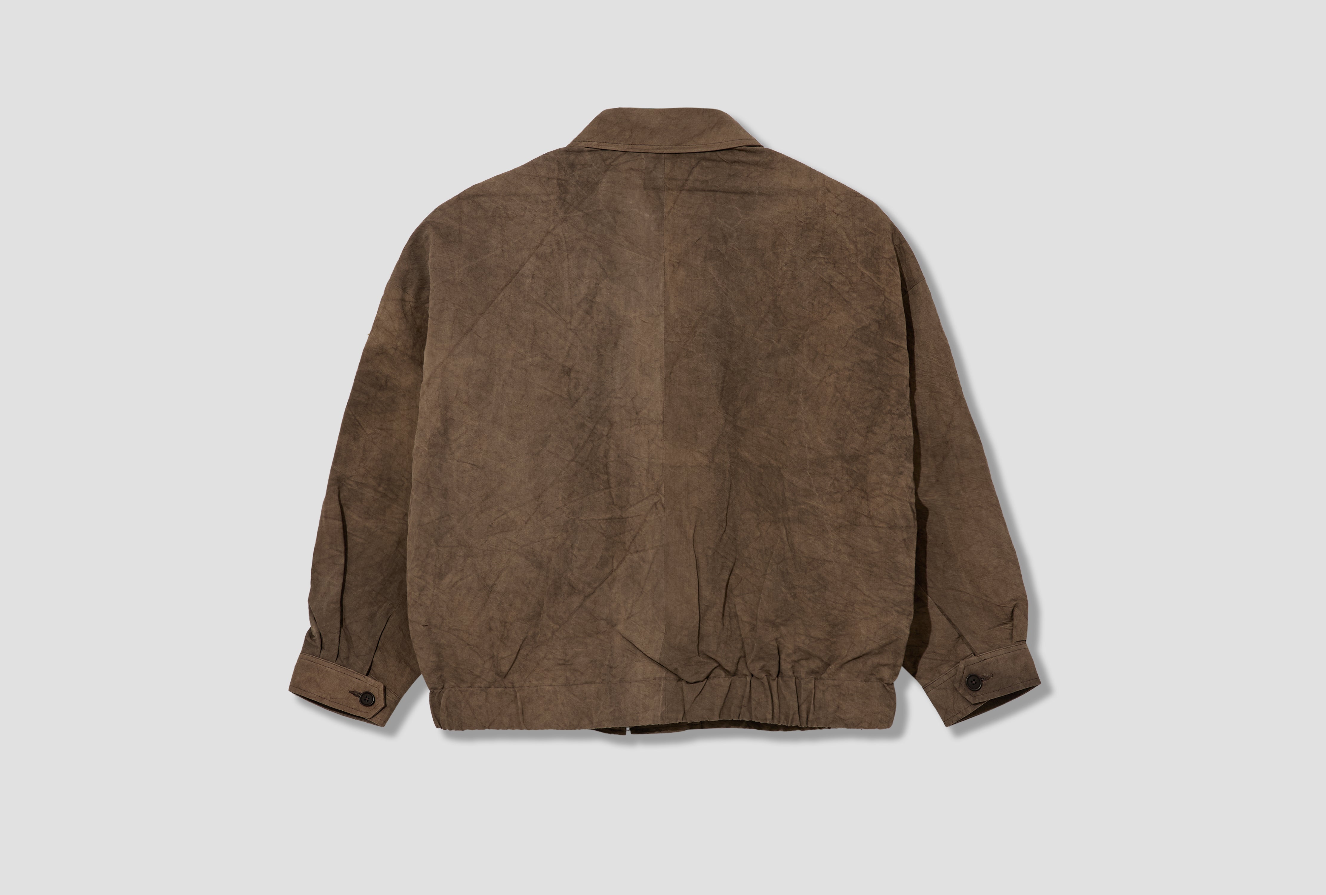 ZIP JACKET TWO - NATURAL DYE TWILL / BROWN (PERSIMMON/IRON DYE)