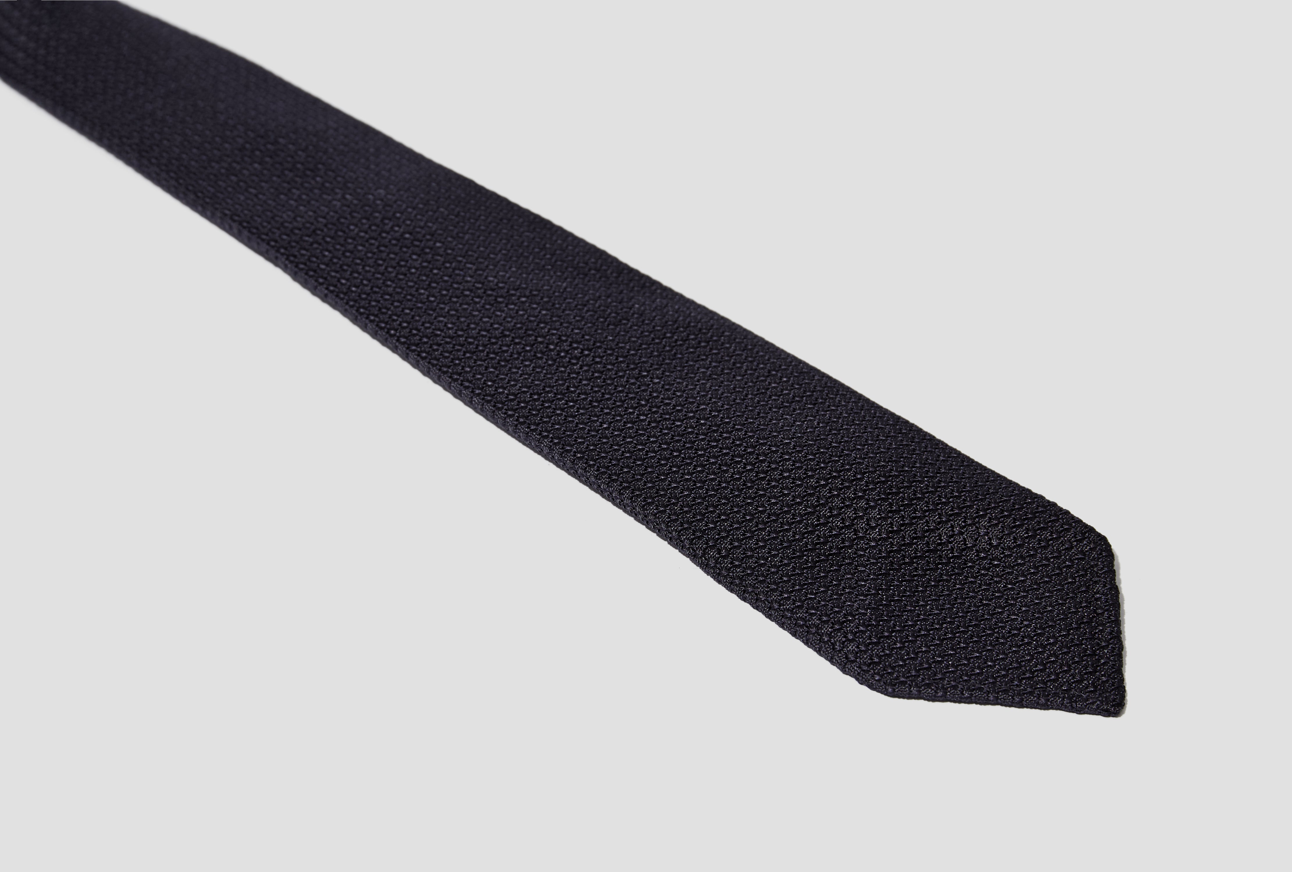 LARGE KNOT GRENADINE SILK TIE HANDROLLED DR1AAR 06654-11 Navy