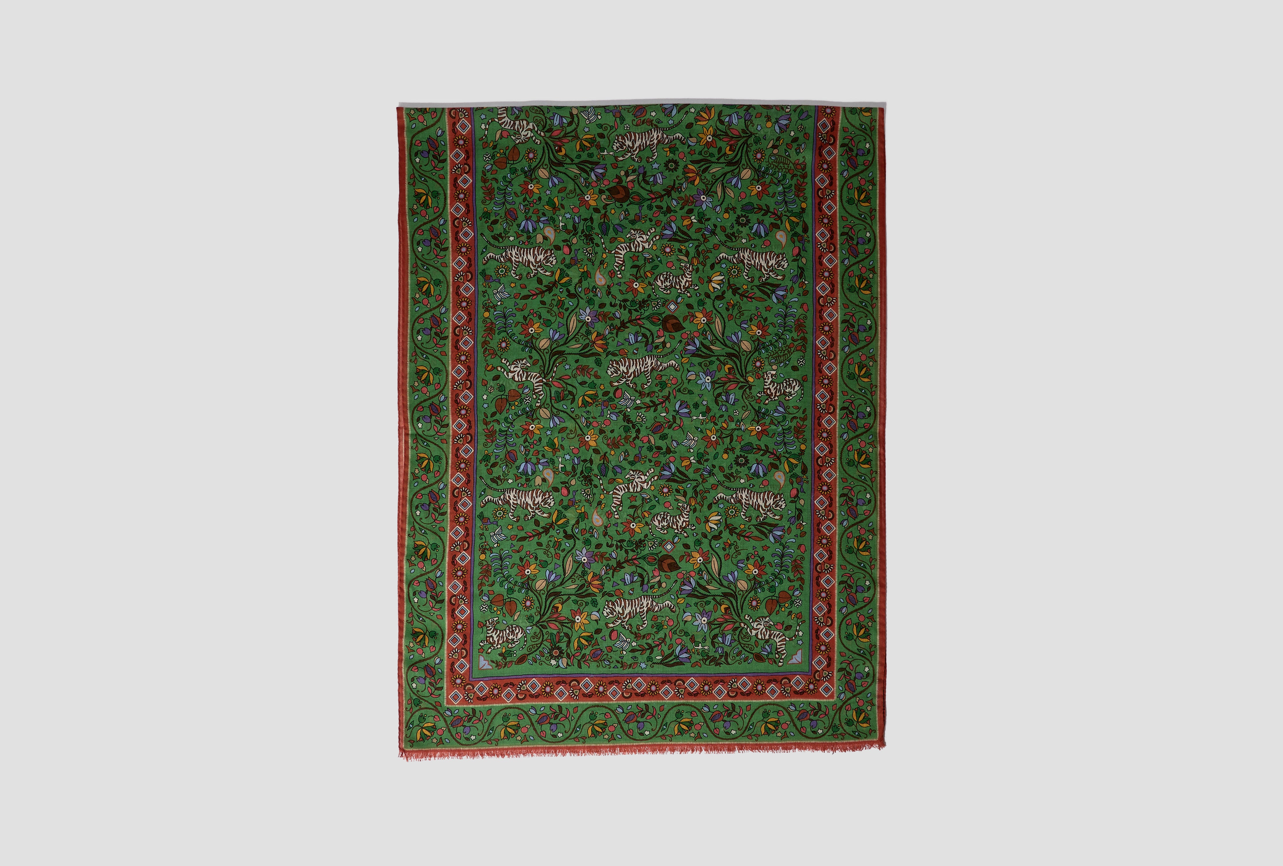 TIGER GARDEN PRINTED SCARF DR1AB1 26137-02 Green