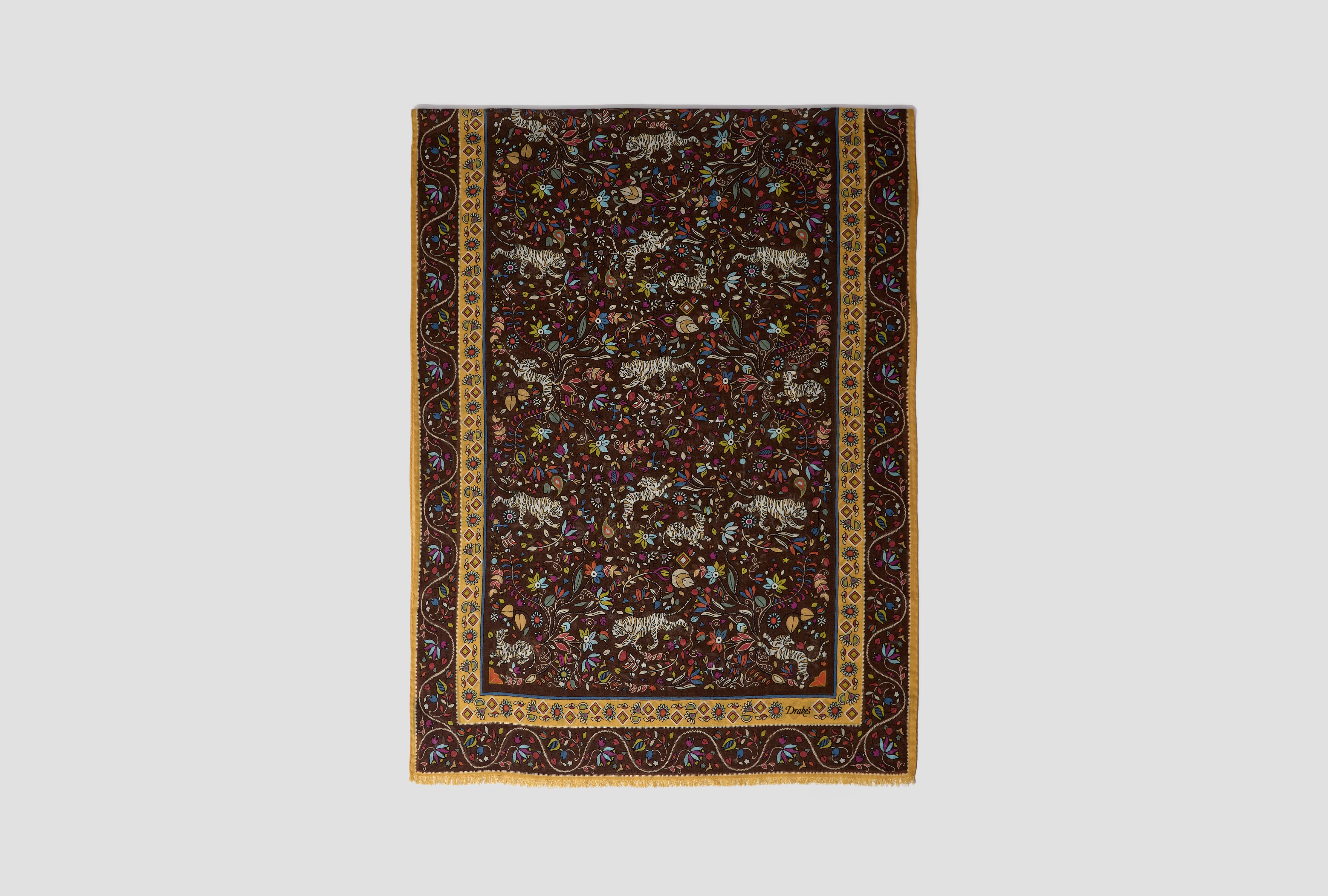 TIGER GARDEN PRINTED SCARF DR1AB1 26137-03 Brown
