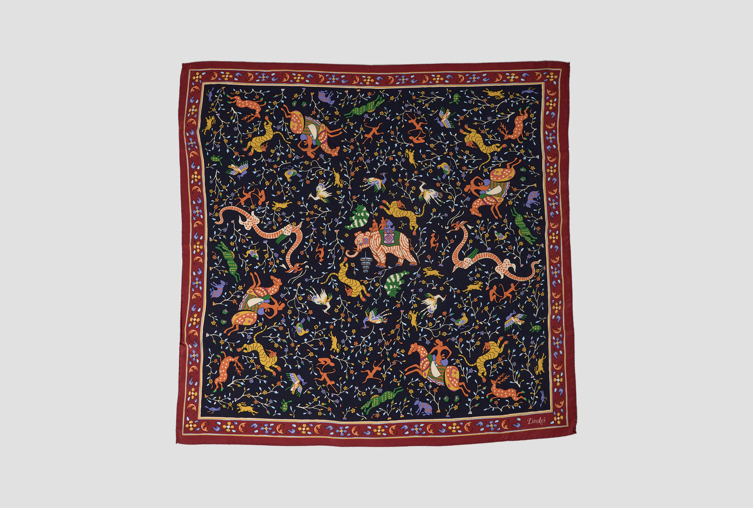 ANIMALS AND FLOWERS PRINT BANDANA DR1AD0 26150-01 Navy