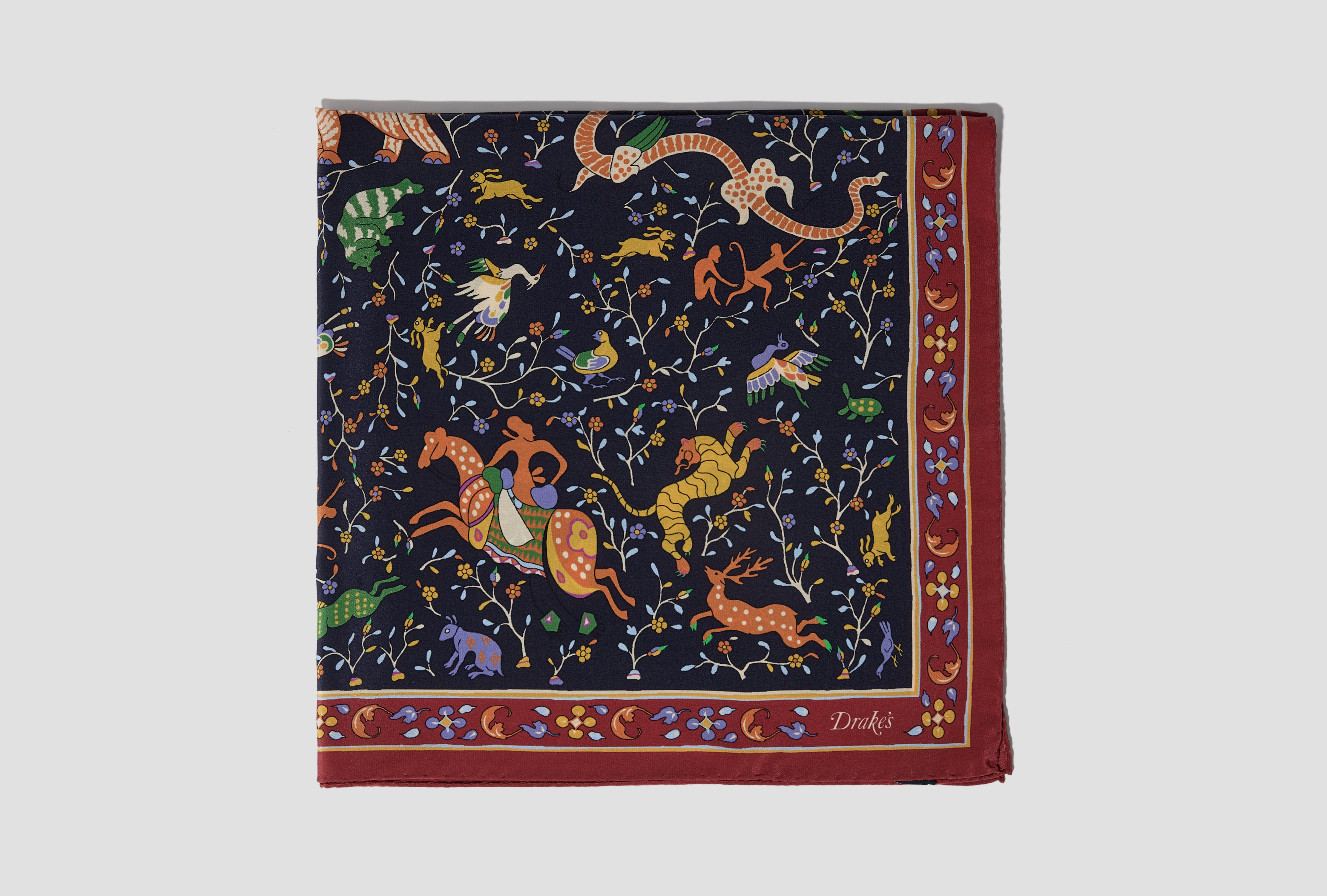 ANIMALS AND FLOWERS PRINT BANDANA DR1AD0 26150-01 Navy
