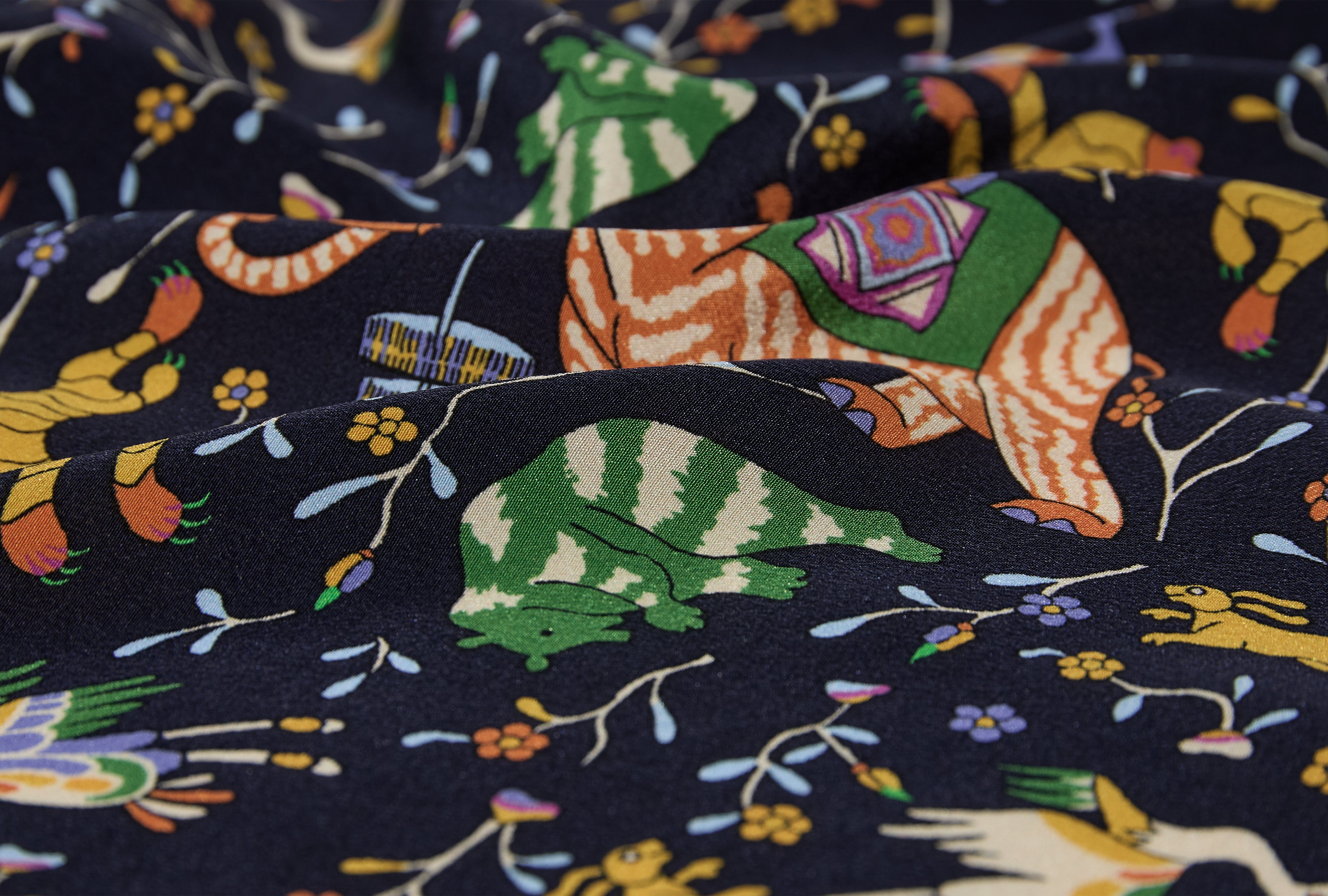 ANIMALS AND FLOWERS PRINT BANDANA DR1AD0 26150-01 Navy