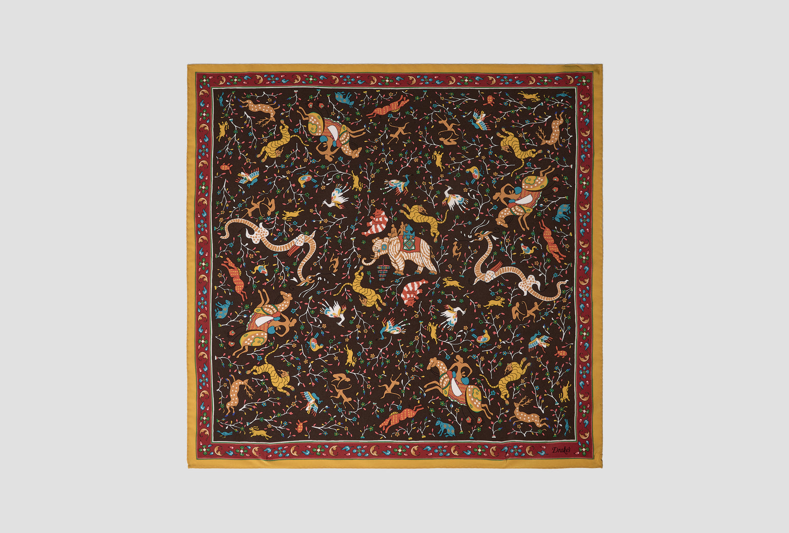 ANIMALS AND FLOWERS PRINT BANDANA DR1AD0 26150-04 Brown
