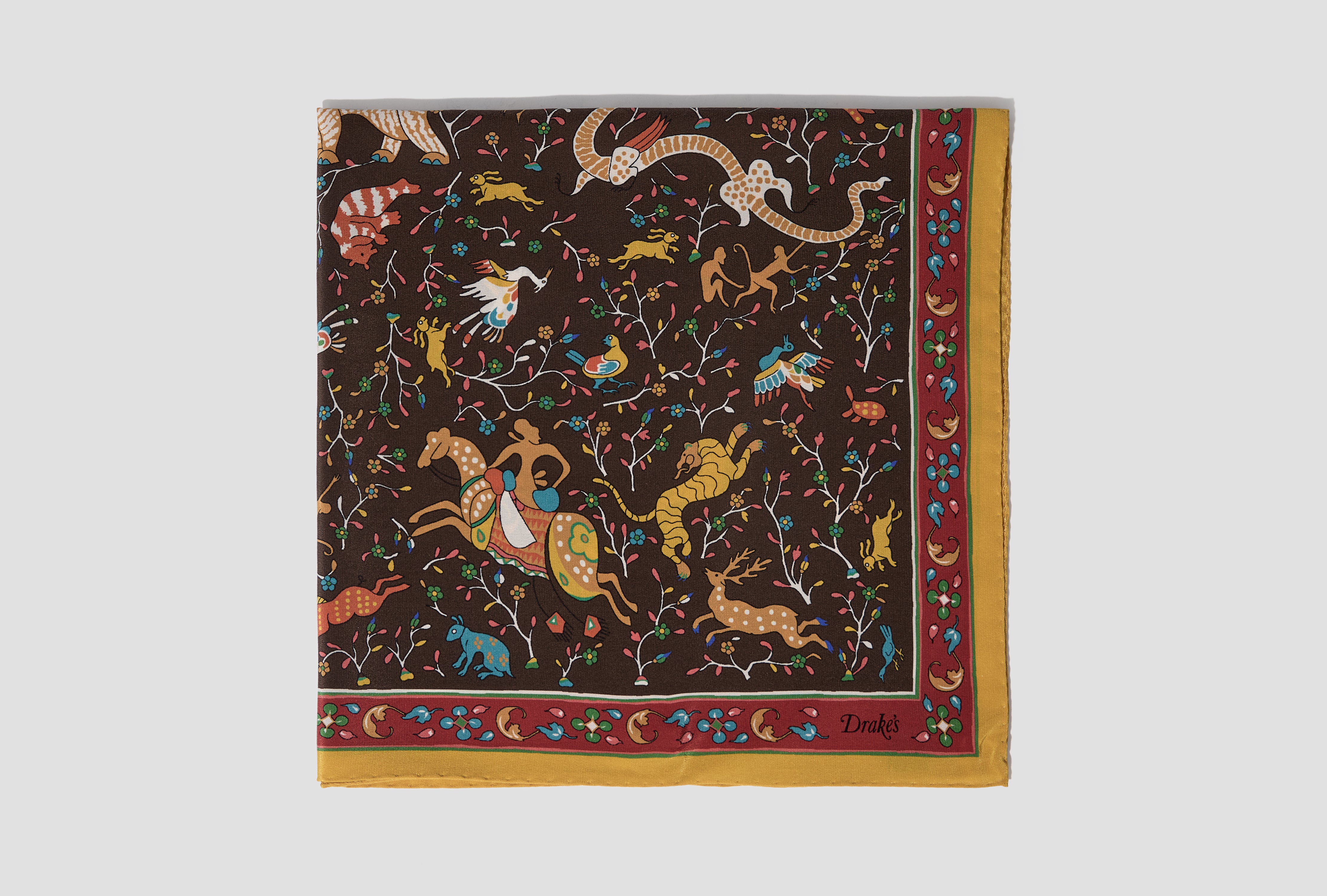 ANIMALS AND FLOWERS PRINT BANDANA DR1AD0 26150-04 Brown