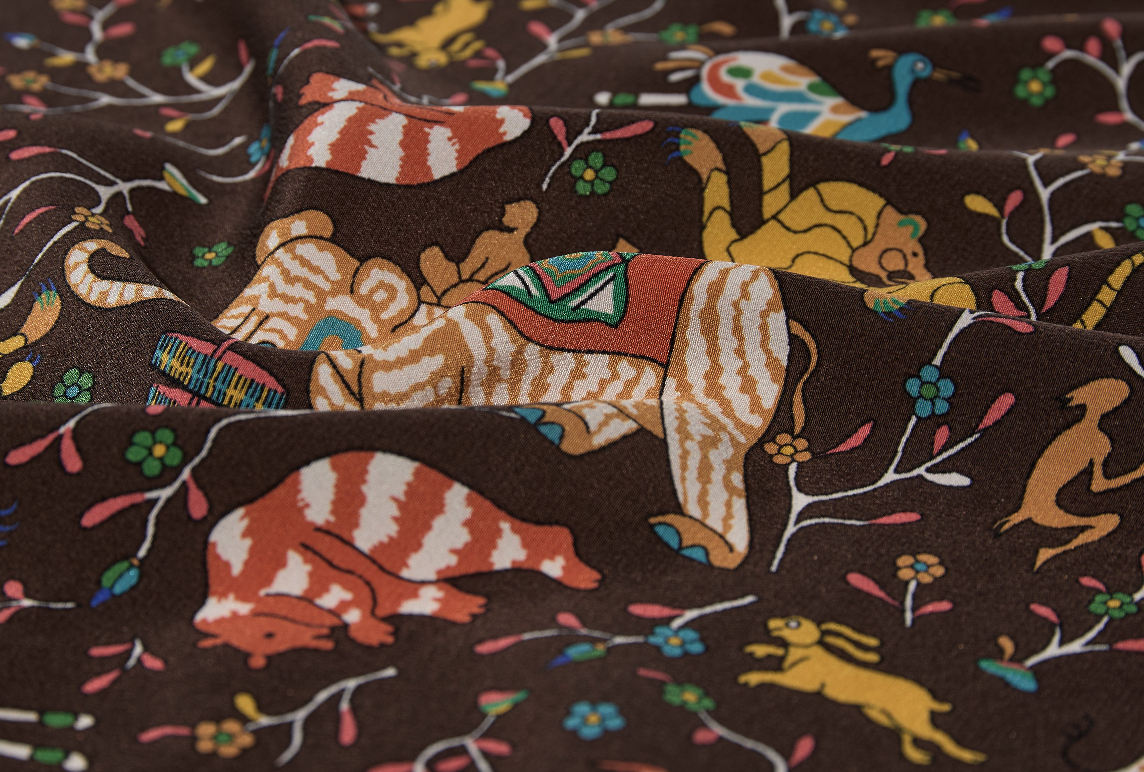 ANIMALS AND FLOWERS PRINT BANDANA DR1AD0 26150-04 Brown