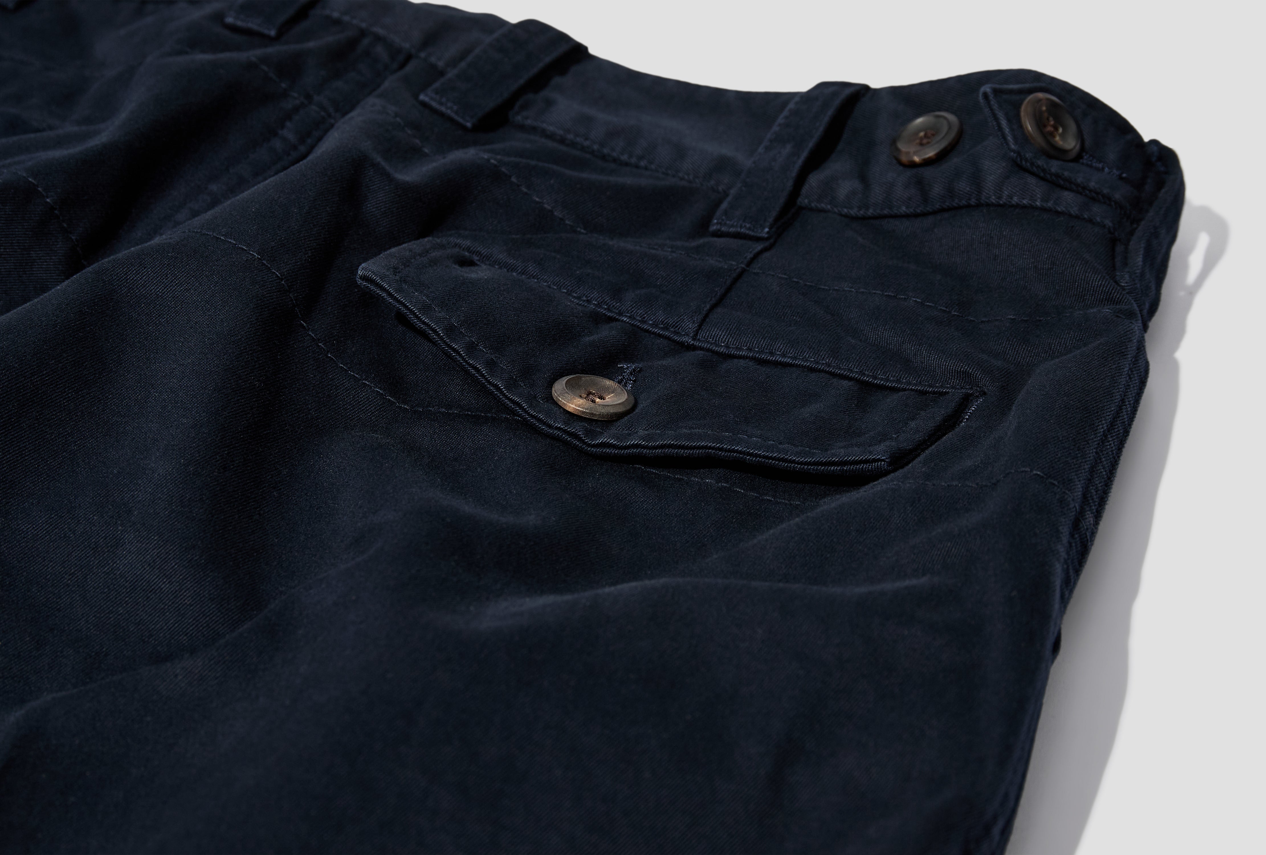 HEAVY FLAT FRONT CHINO DR2A6B 25068-01 Navy
