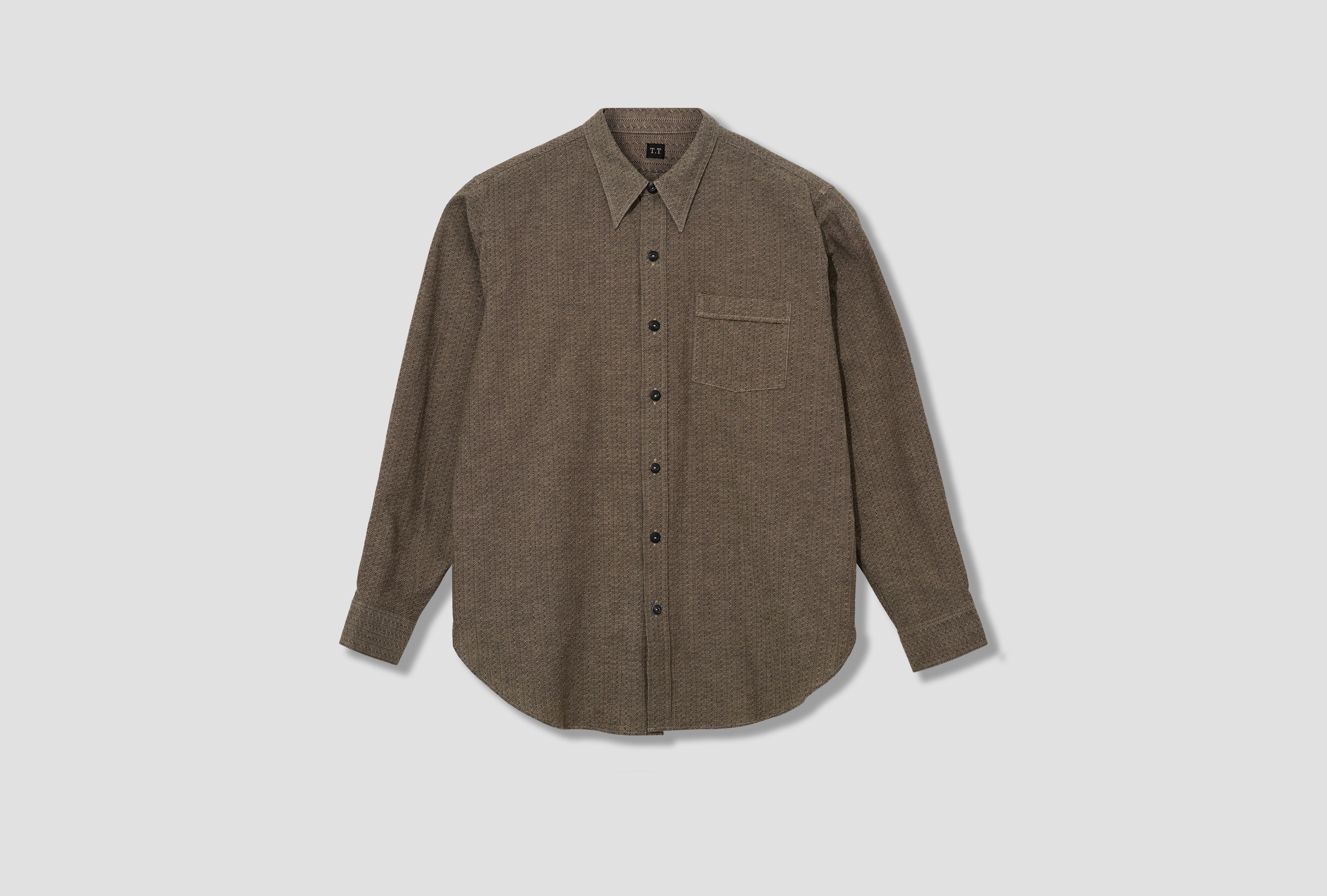 LOT.106 NARROW COLLAR SHIRT - CHARCOAL TTSS26106