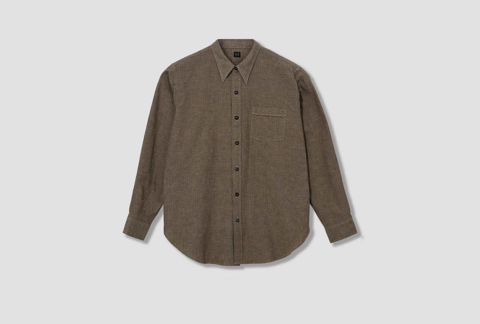 LOT.106 NARROW COLLAR SHIRT - CHARCOAL TTSS26106